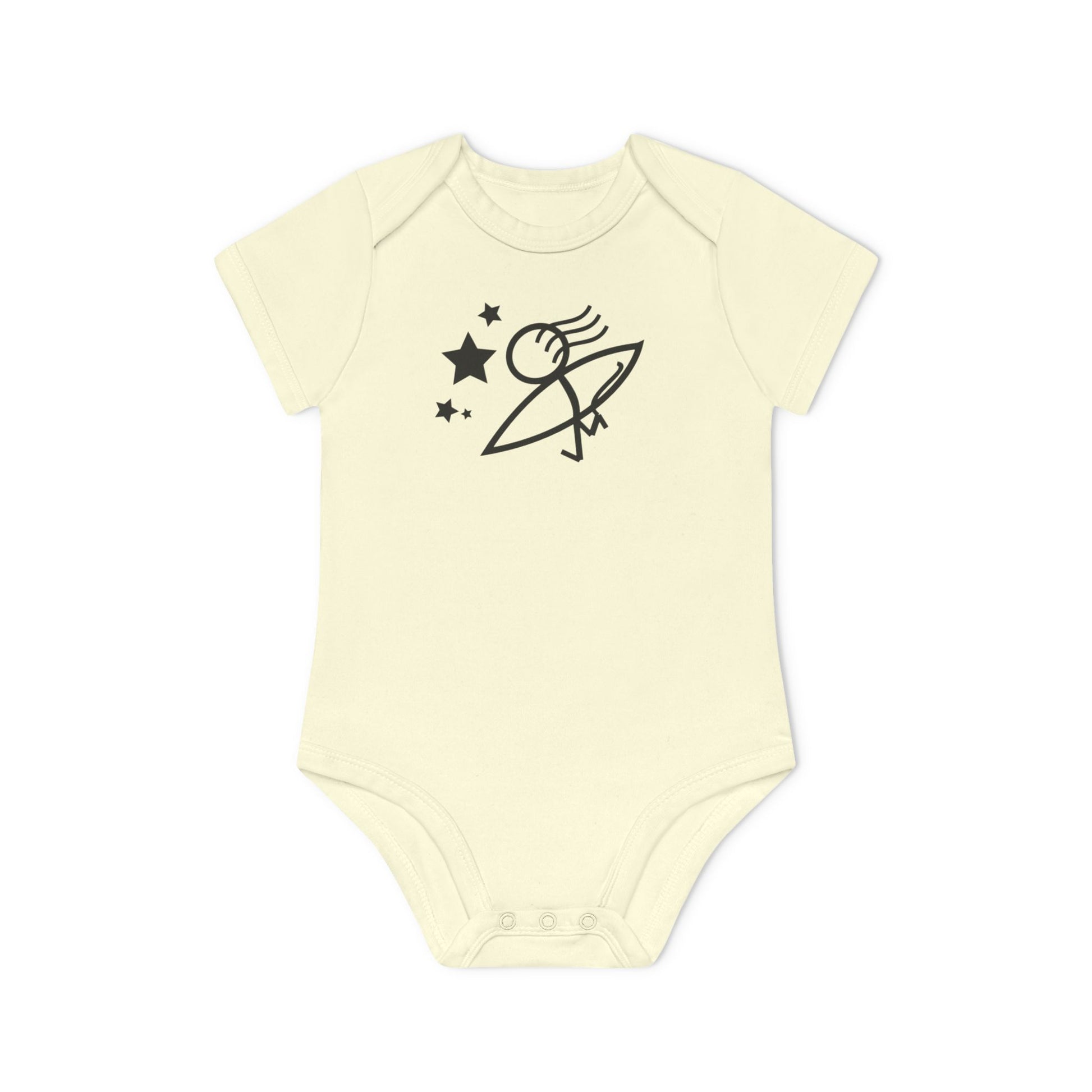 Cute Organic Baby Bodysuit with Floral Design - Eco-Friendly Infant Apparel