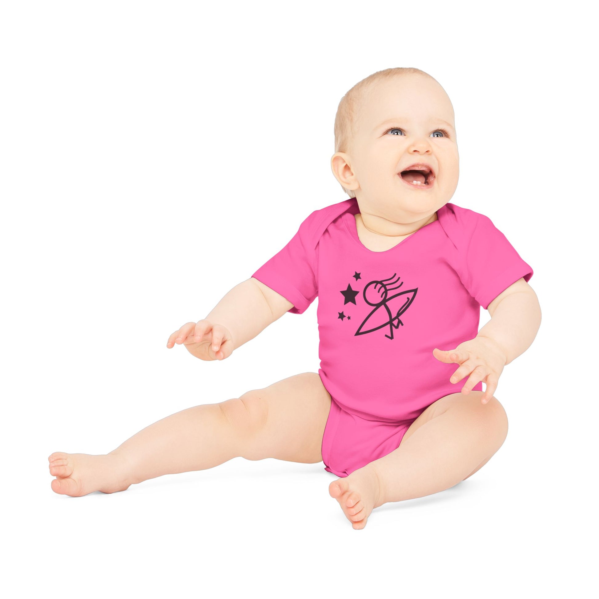 Cute Organic Baby Bodysuit with Floral Design - Eco-Friendly Infant Apparel