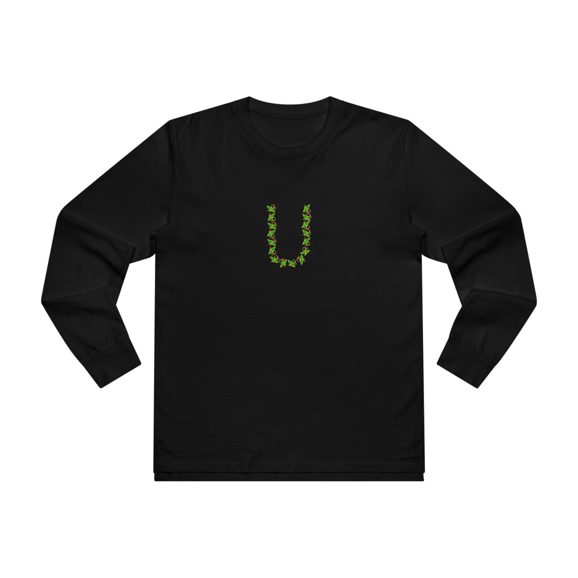 Men’s Base Longsleeve Tee with Unique U Design – Casual Streetwear Staple