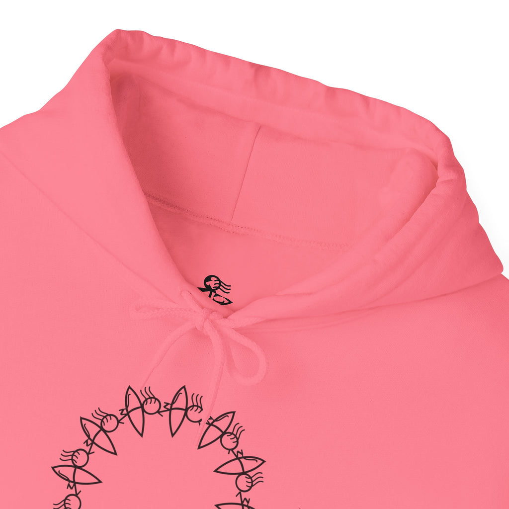 Cozy Unisex Hooded Sweatshirt with Circular Design | Perfect for Casual Wear & Gift Giving