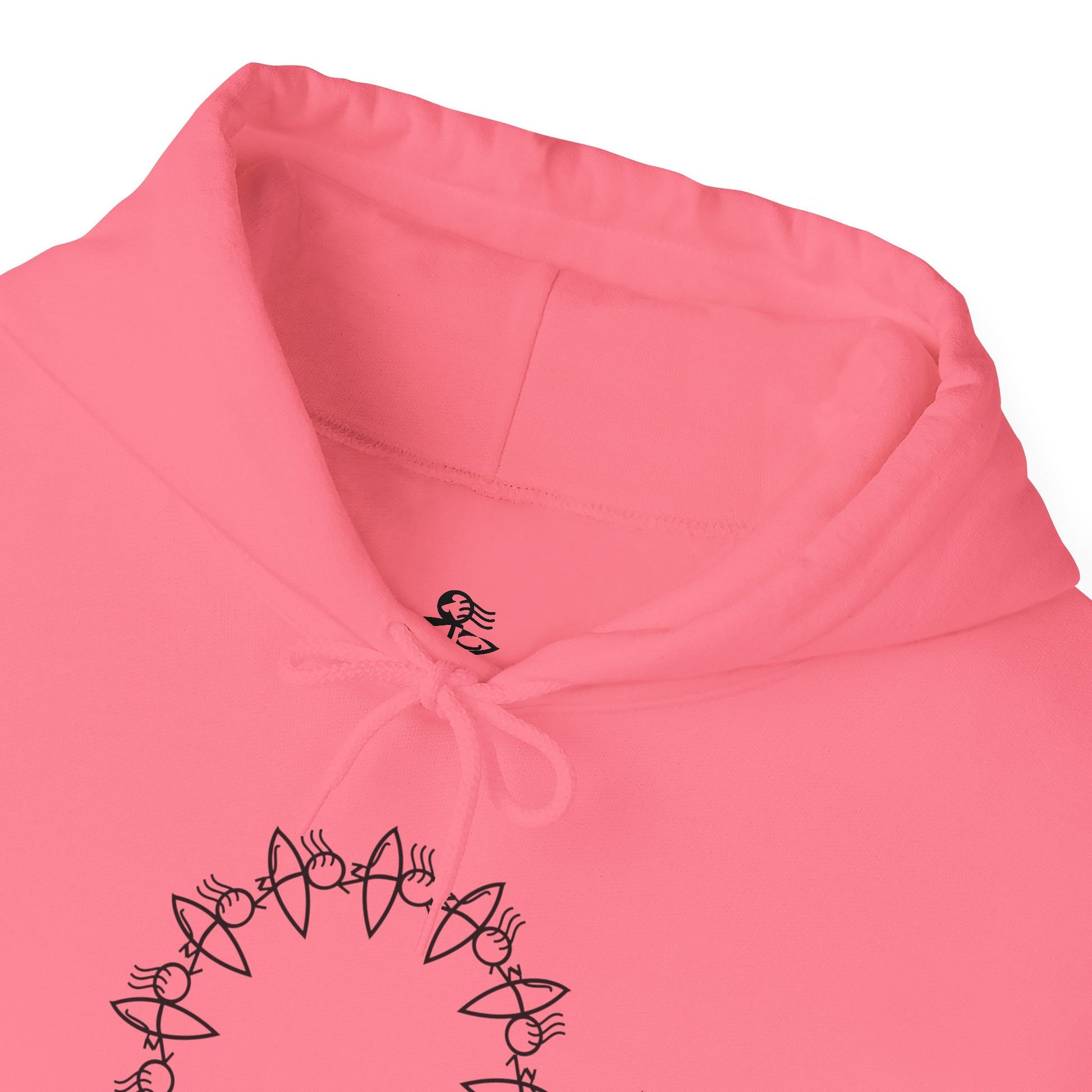 Cozy Unisex Hooded Sweatshirt with Circular Design | Perfect for Casual Wear & Gift Giving