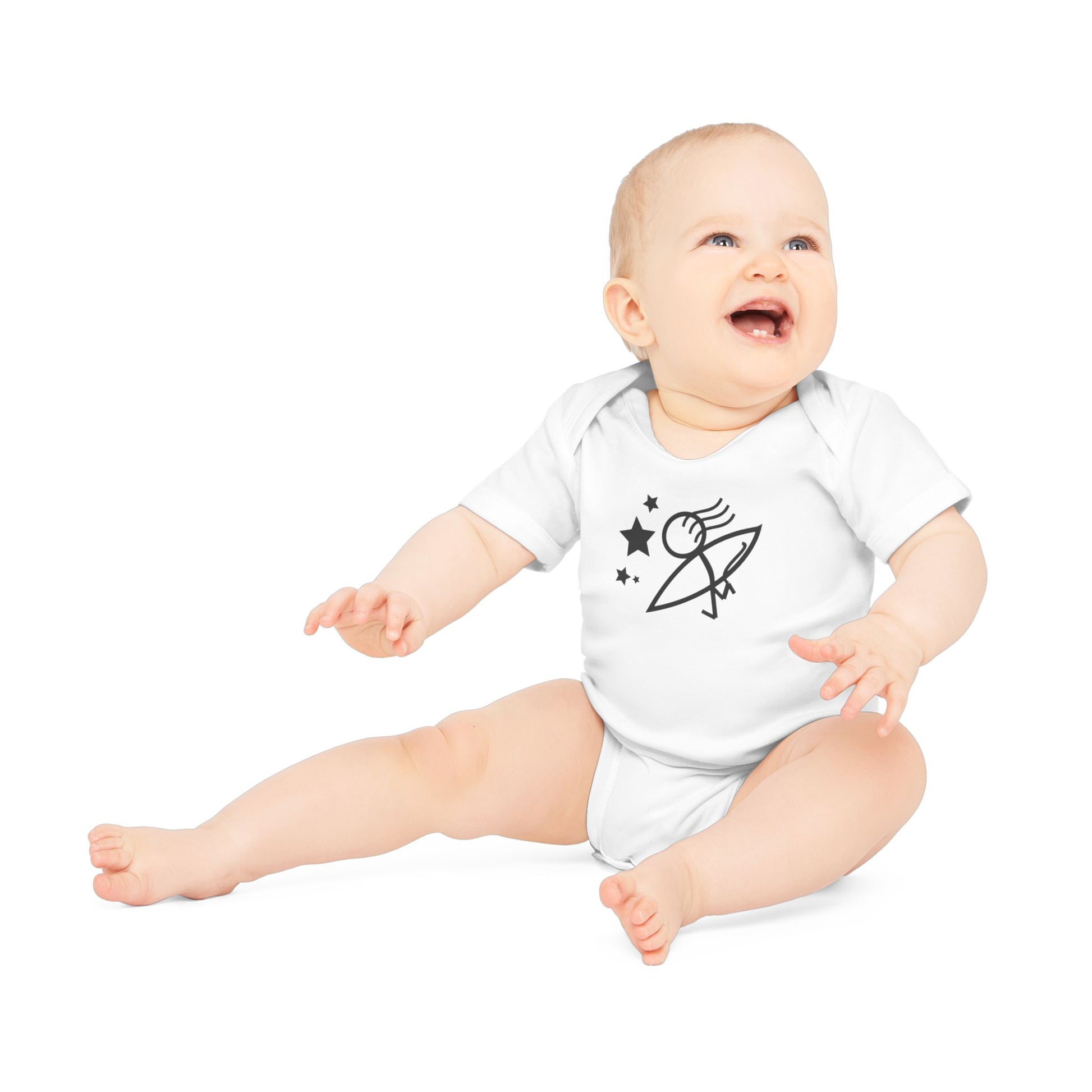 Cute Organic Baby Bodysuit with Floral Design - Eco-Friendly Infant Apparel