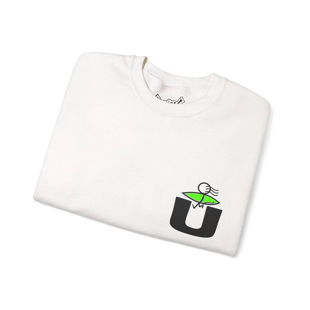 Playful Unisex Crewneck Sweatshirt with Unique Graphic Design