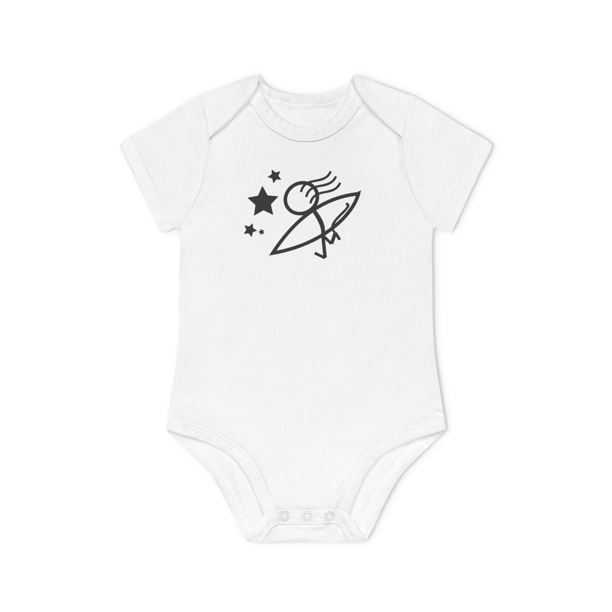 Cute Organic Baby Bodysuit with Floral Design - Eco-Friendly Infant Apparel