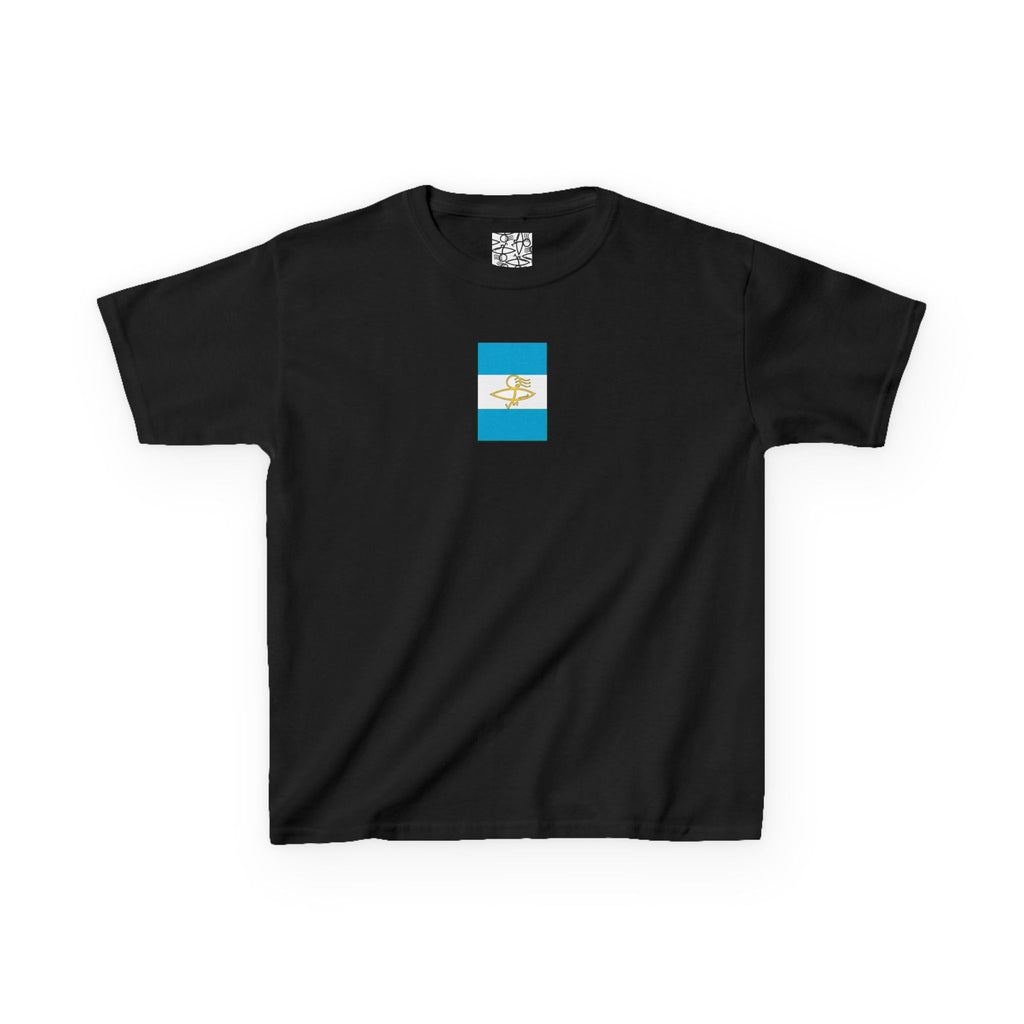 Argentinian Flag Kids Tee, Fun Summer Wear, Boys Girls T-Shirt, Birthday Gift, Vacation Trip Apparel