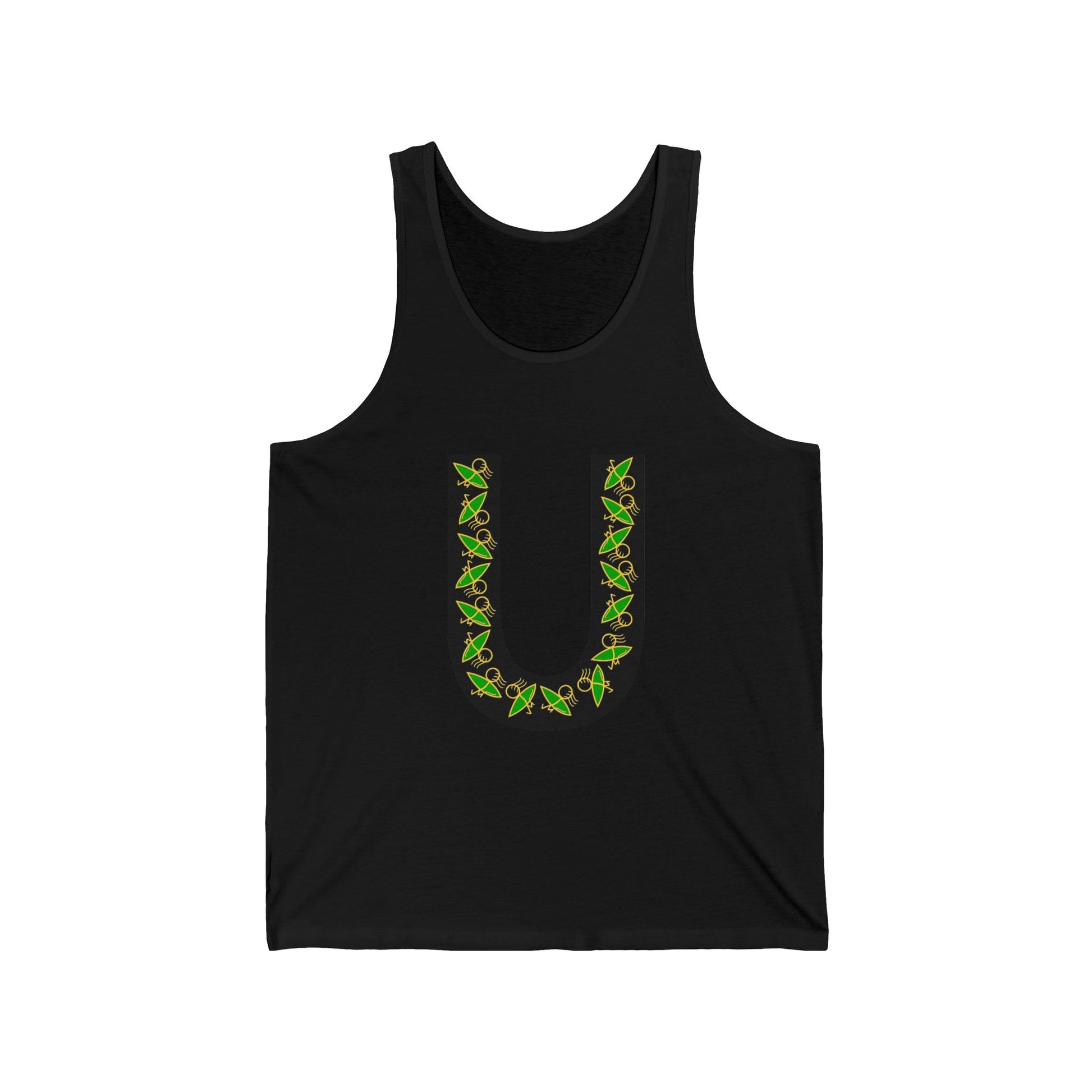 Botanical U Graphic Tank, Unisex Jersey Tank Top, Summer Apparel, Casual Wear, Nature Lover Gift, Retro Style Clothing