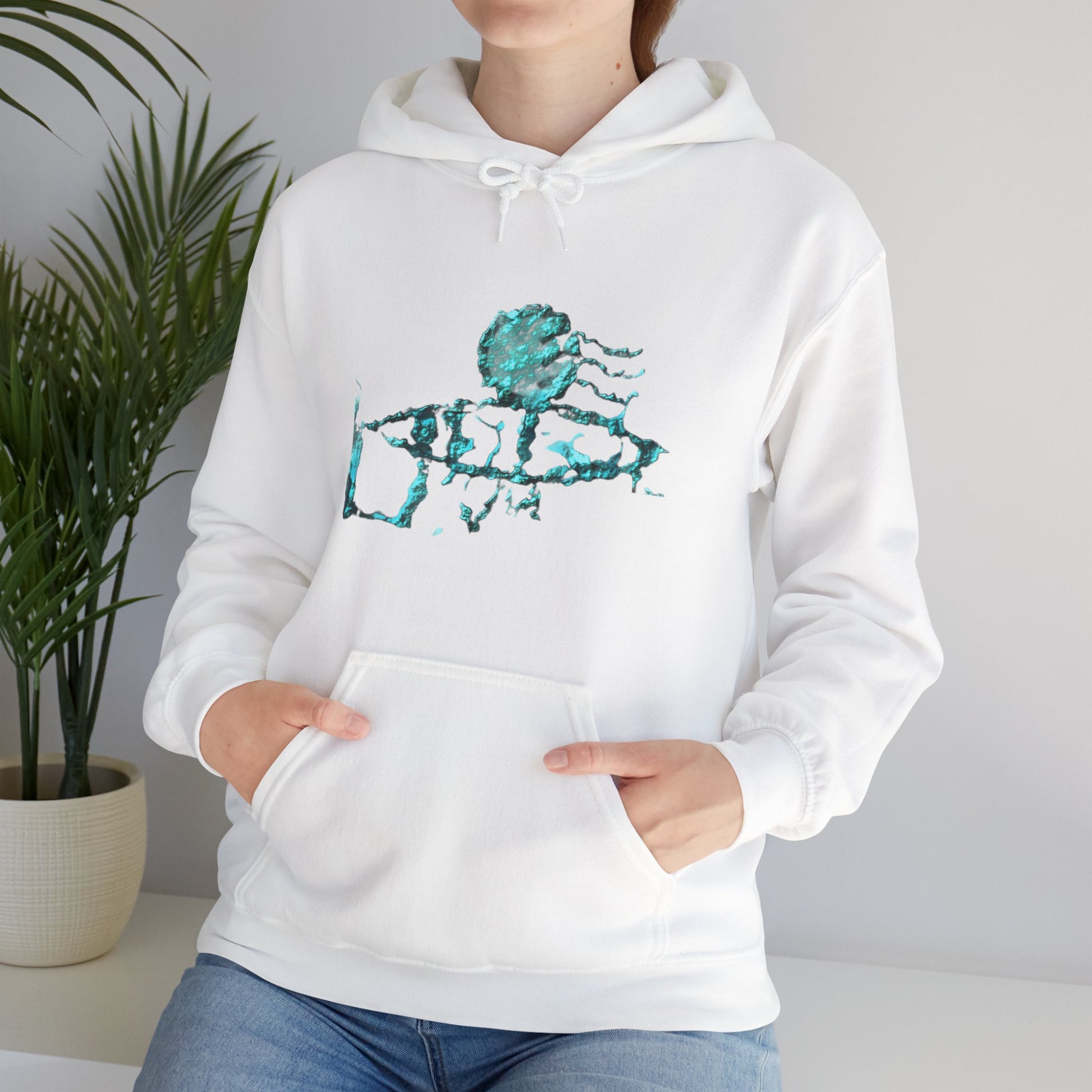Abstract Nature-Inspired Hoodie, Comfy Sweatshirt, Cozy Gift for Nature Lovers, Meditation Gift, Earthy Aesthetic Fashion