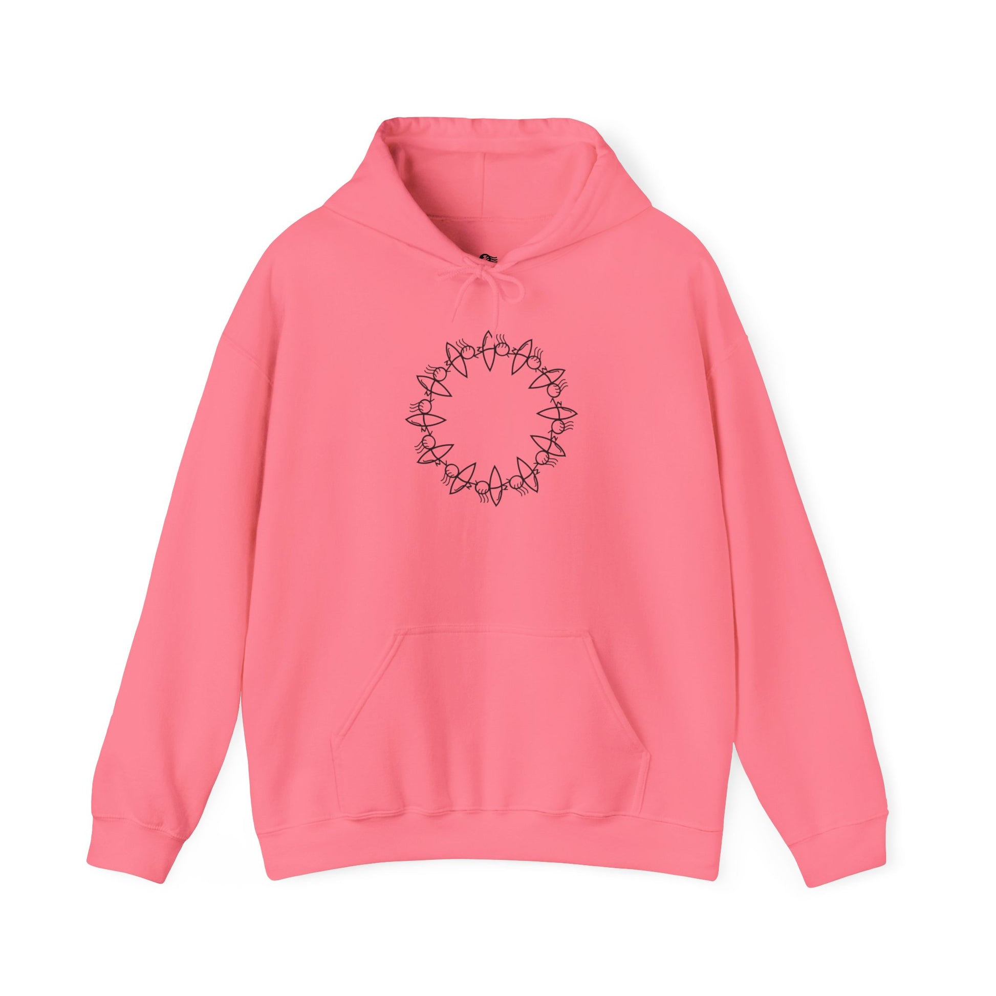 Cozy Unisex Hooded Sweatshirt with Circular Design | Perfect for Casual Wear & Gift Giving