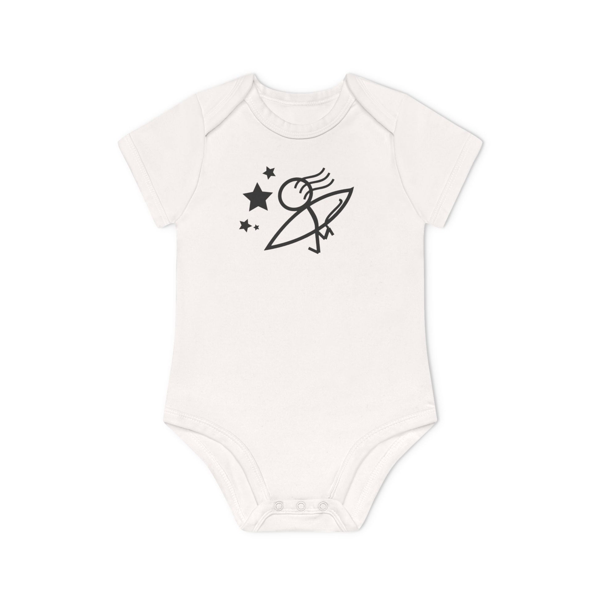 Cute Organic Baby Bodysuit with Floral Design - Eco-Friendly Infant Apparel