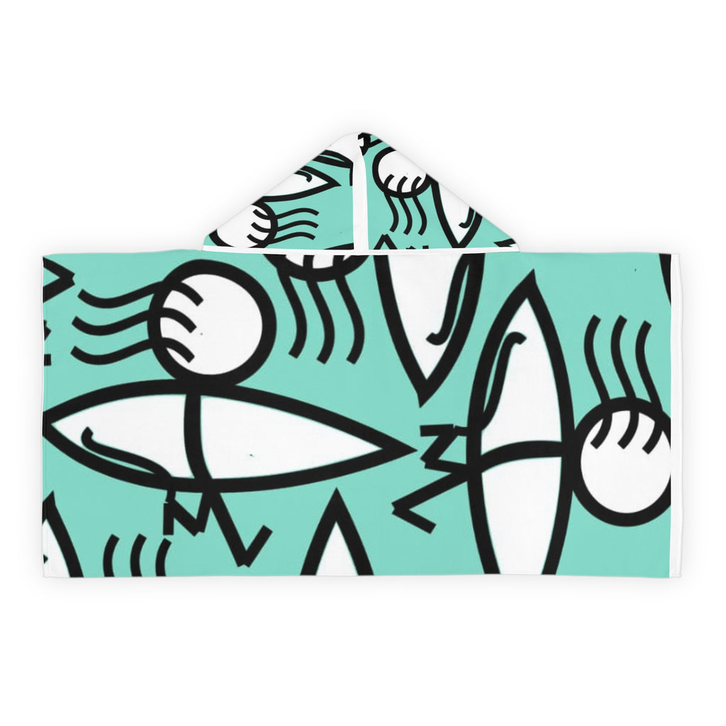 Surfing Fun Youth Hooded Towel | Beach Day Essential, Kids Bathing, Pool Party Gift, Summer Swimwear, Fun Design
