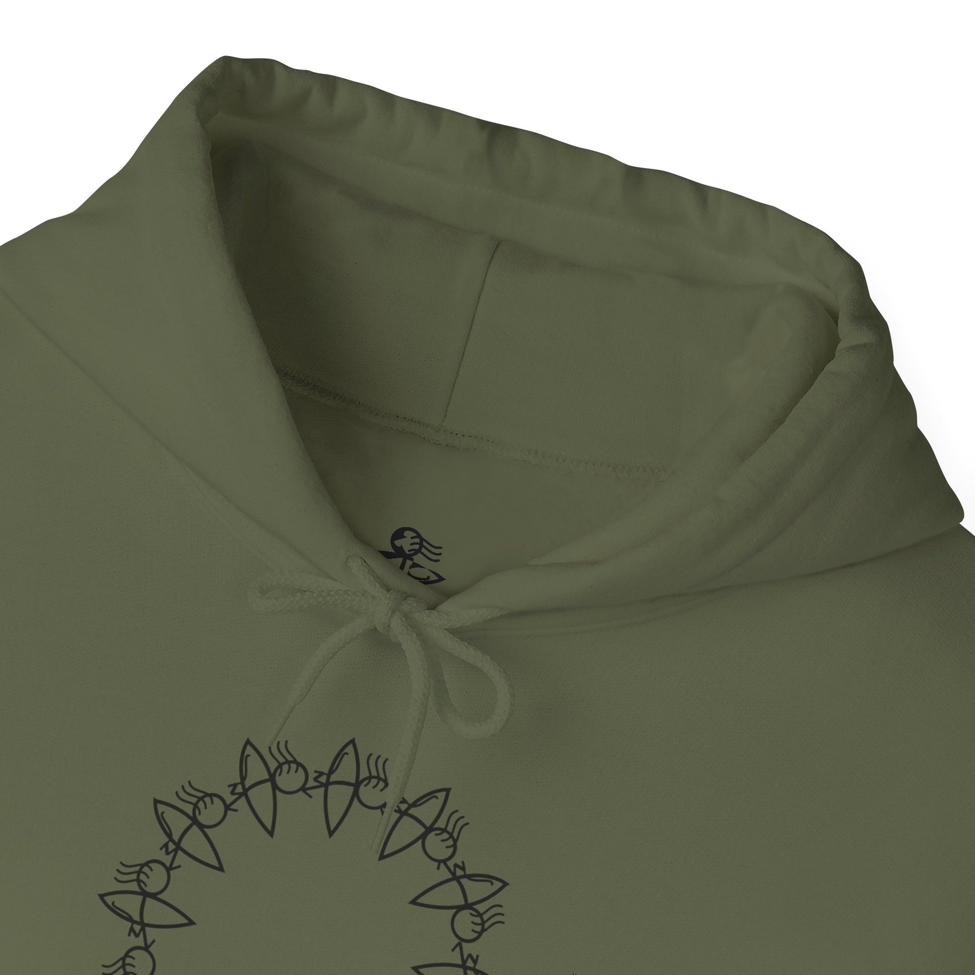 Cozy Unisex Hooded Sweatshirt with Circular Design | Perfect for Casual Wear & Gift Giving