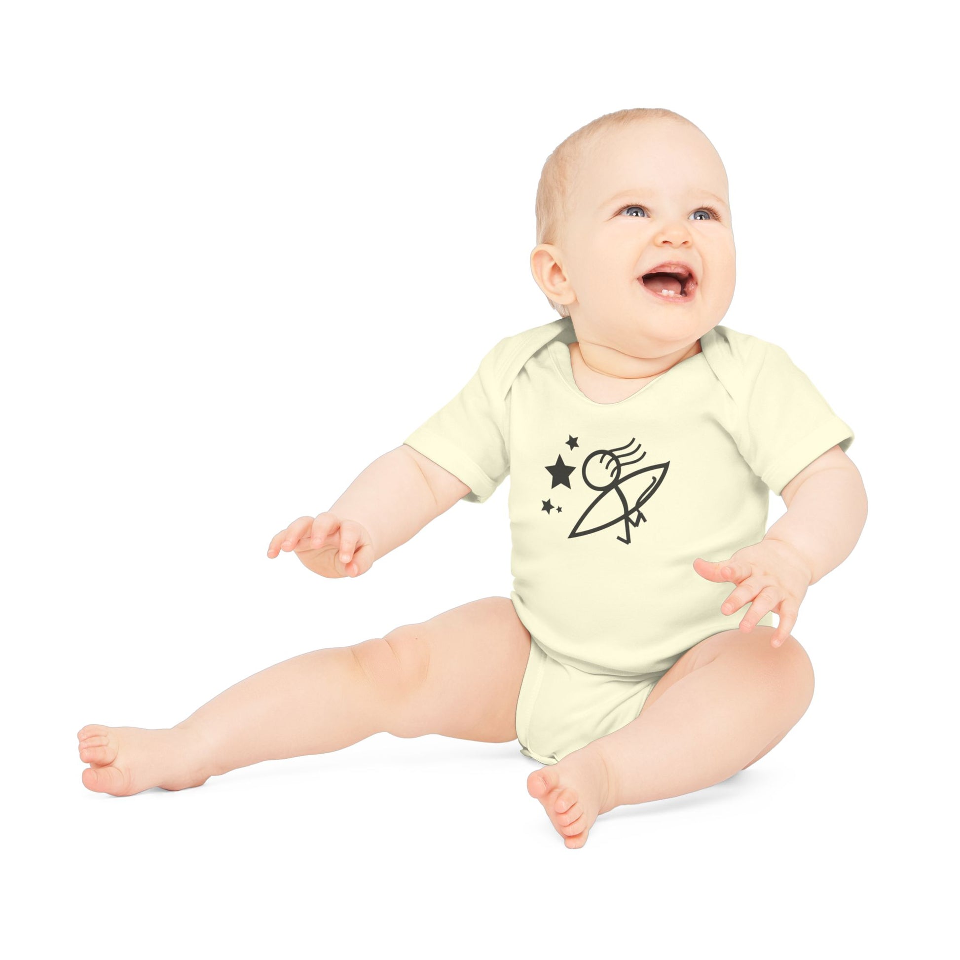 Cute Organic Baby Bodysuit with Floral Design - Eco-Friendly Infant Apparel