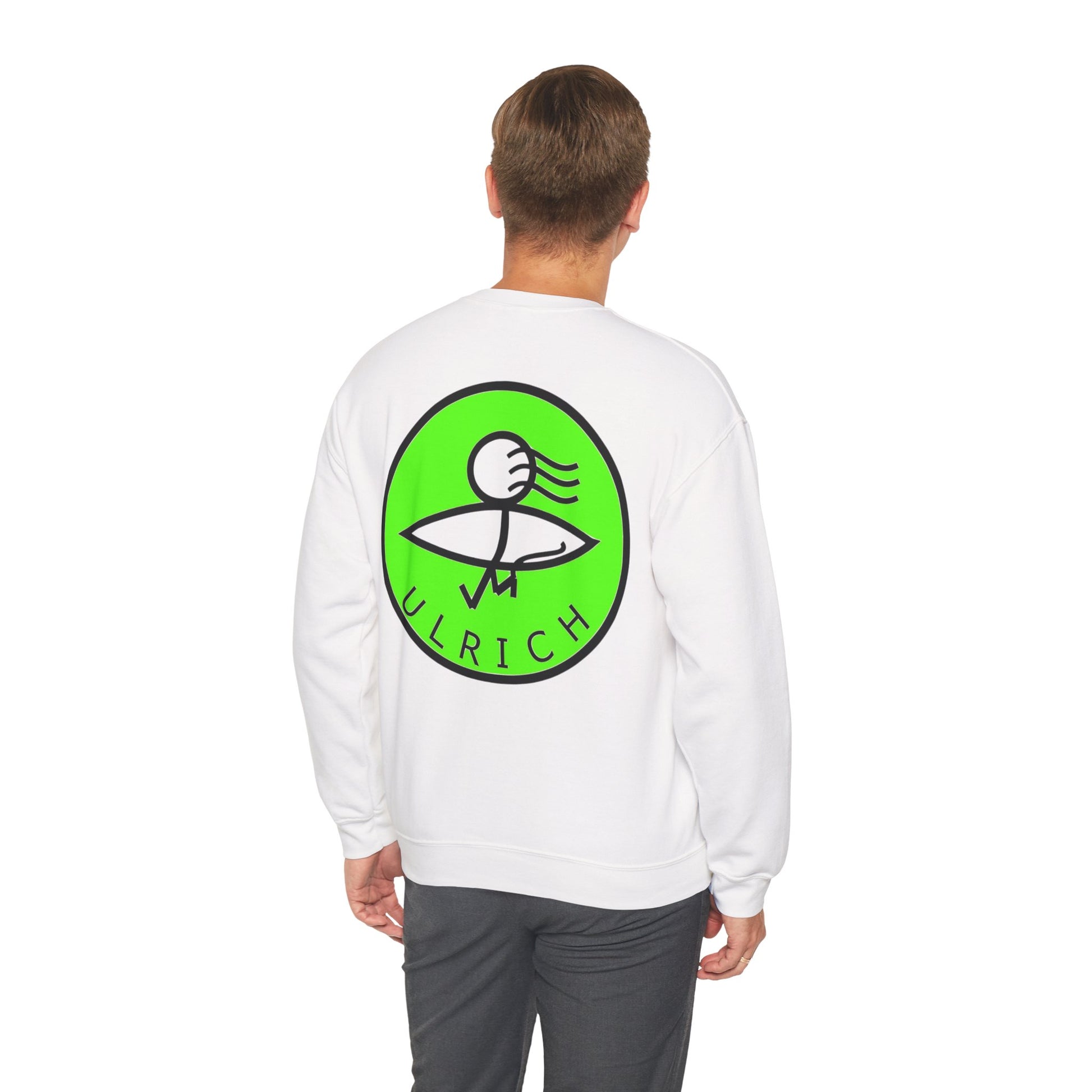 Playful Unisex Crewneck Sweatshirt with Unique Graphic Design