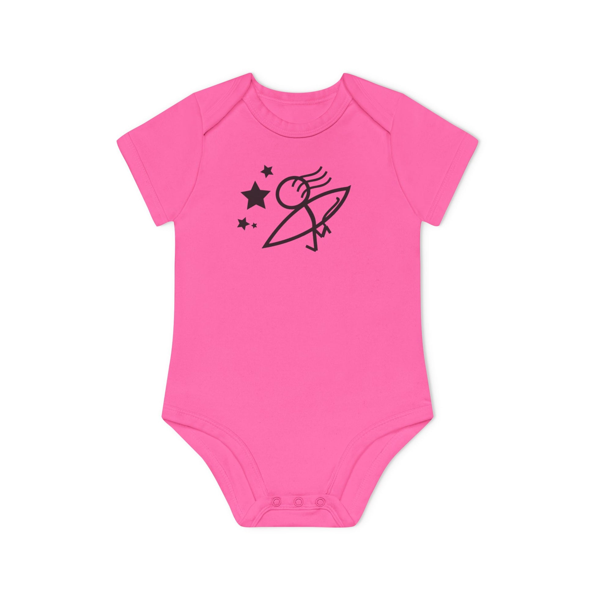 Cute Organic Baby Bodysuit with Floral Design - Eco-Friendly Infant Apparel