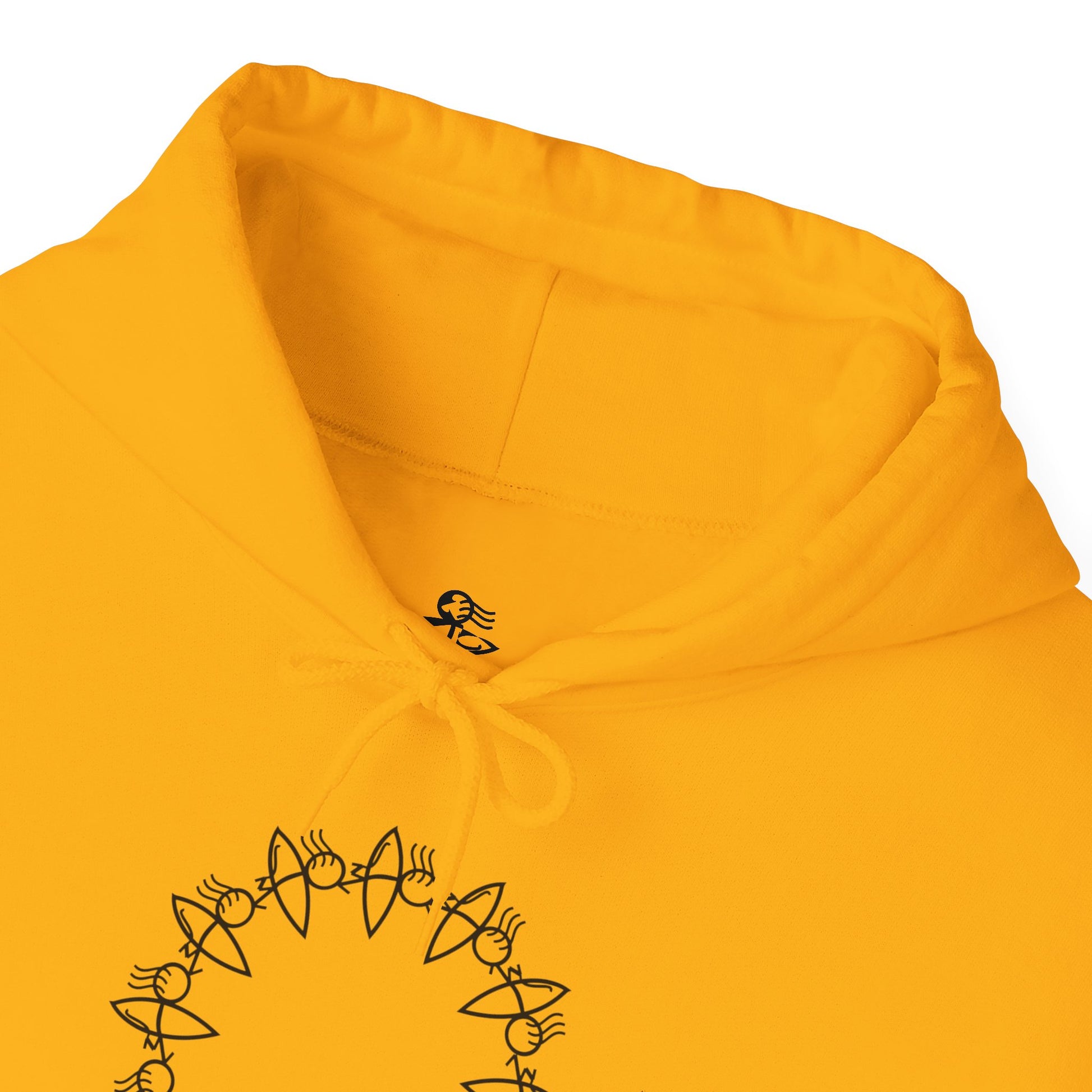 Cozy Unisex Hooded Sweatshirt with Circular Design | Perfect for Casual Wear & Gift Giving