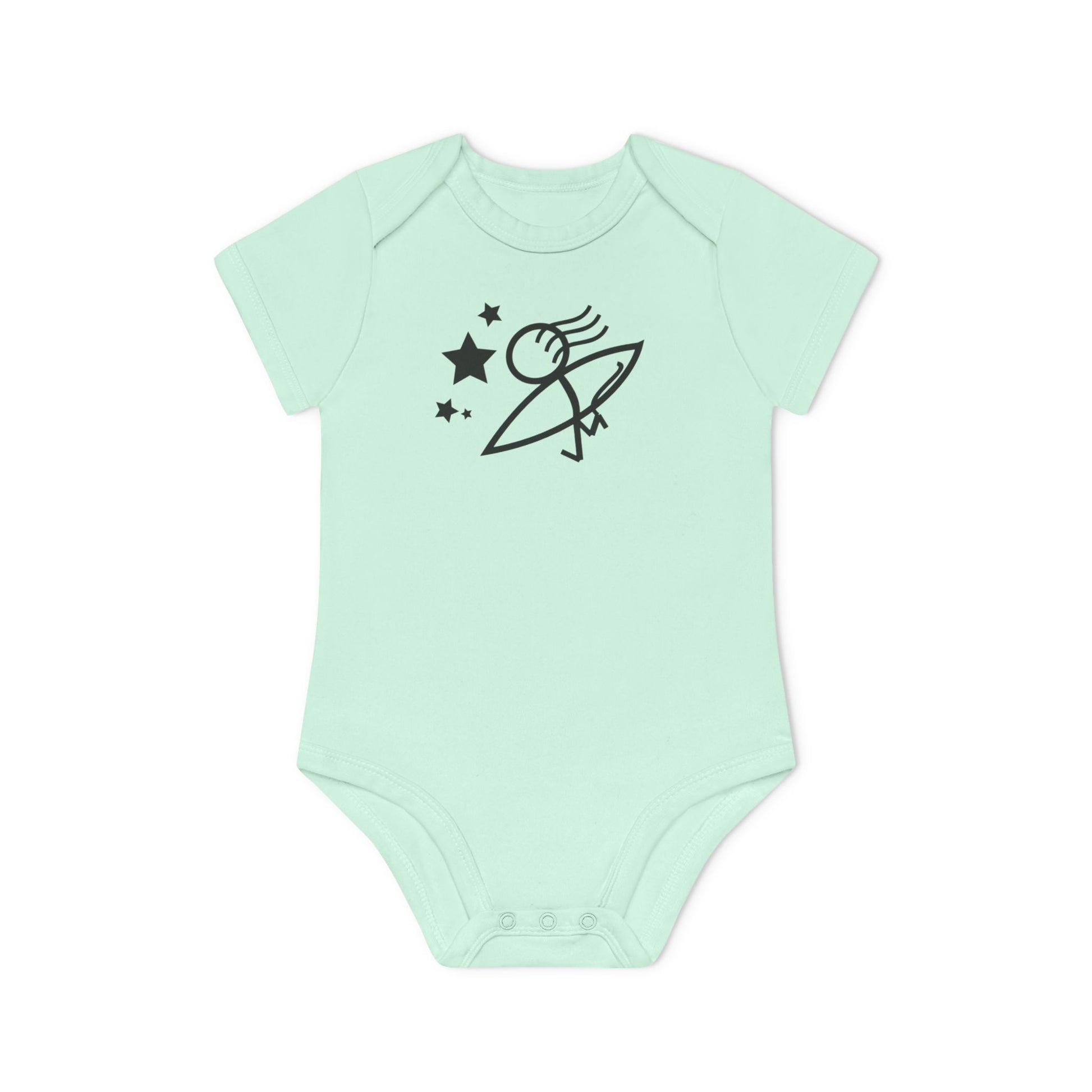 Cute Organic Baby Bodysuit with Floral Design - Eco-Friendly Infant Apparel