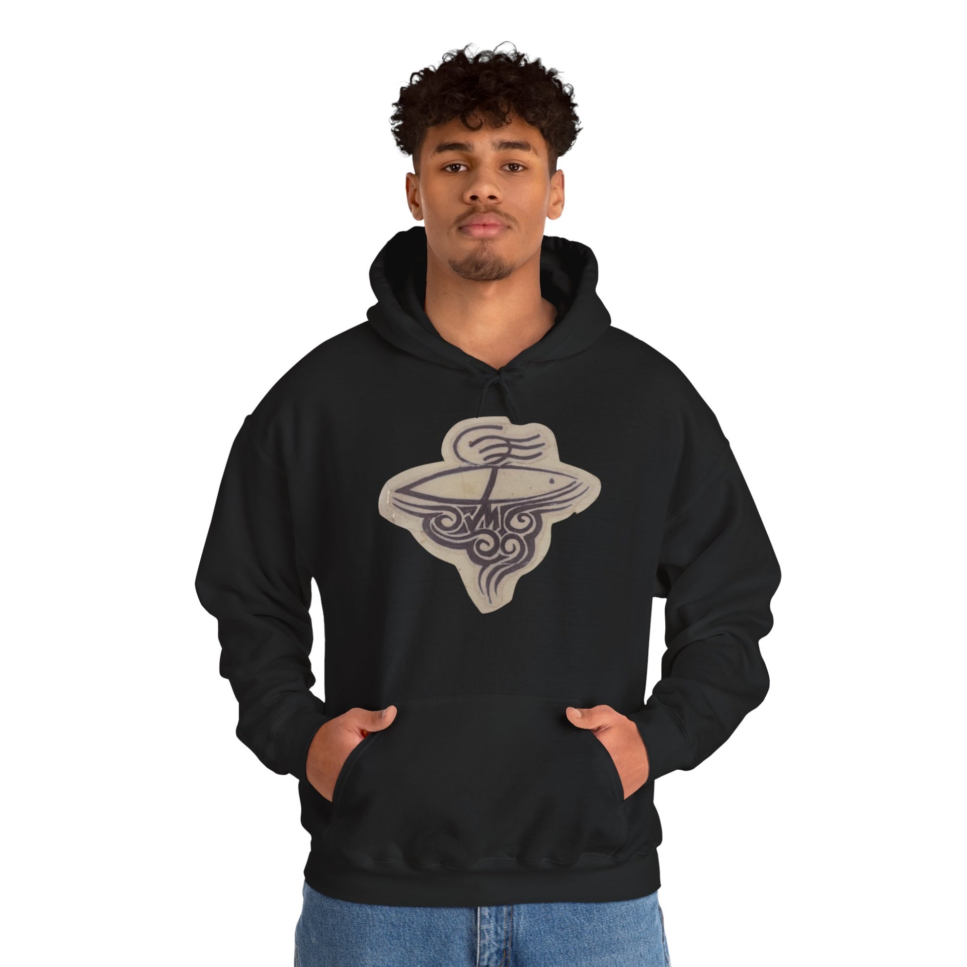 Hand-Drawn Cosmic Dream Hoodie, Perfect for Cozy Days, Unique Gift for Space Lovers, Unisex Heavy Blend Sweatshirt, Stylish Layering