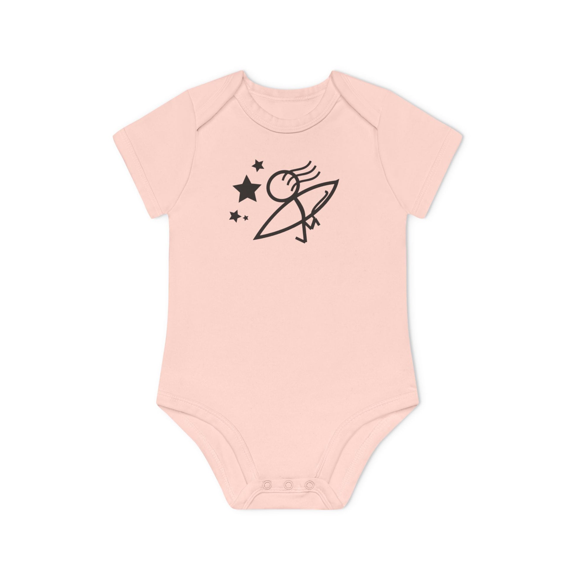 Cute Organic Baby Bodysuit with Floral Design - Eco-Friendly Infant Apparel