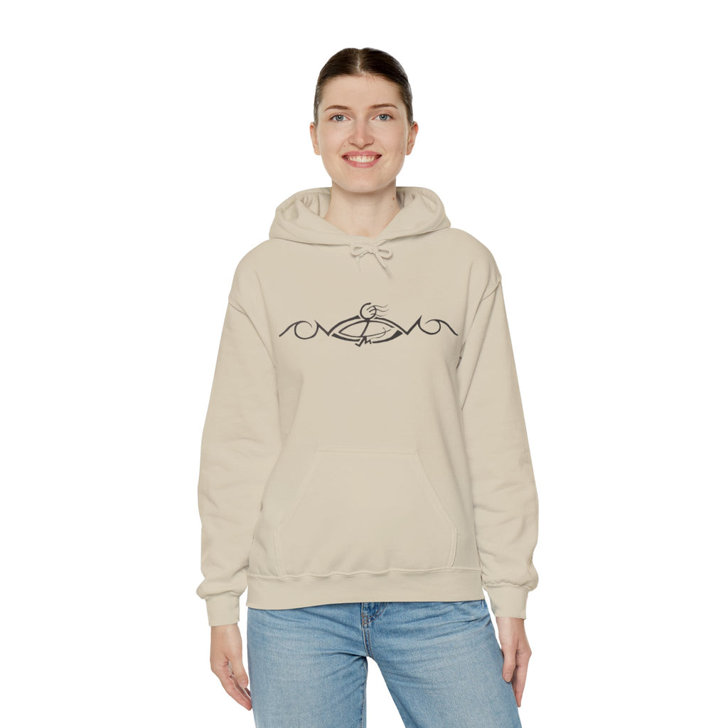 Minimalist Artistic Hooded Sweatshirt, Loungewear, Cozy Gift, Casual Wear, Unisex Fashion, Birthday Sweatshirt