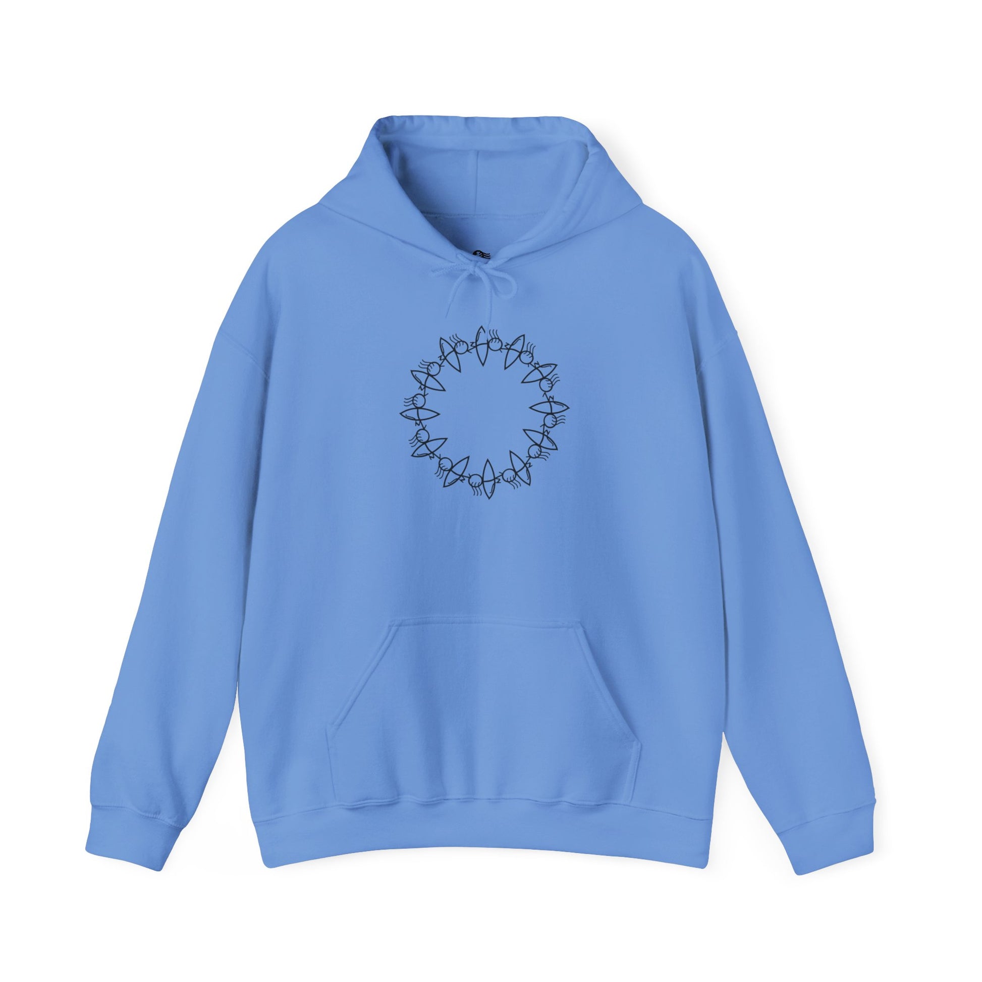 Cozy Unisex Hooded Sweatshirt with Circular Design | Perfect for Casual Wear & Gift Giving