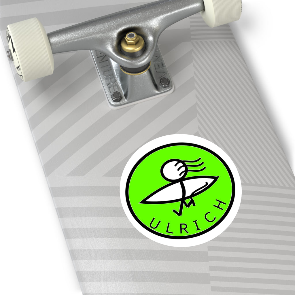 Surfing Vibes Stickers, Fun Round Stickers, Indoor/Outdoor, Kids Room Decor, Laptop Accessories, Gift for Surfers