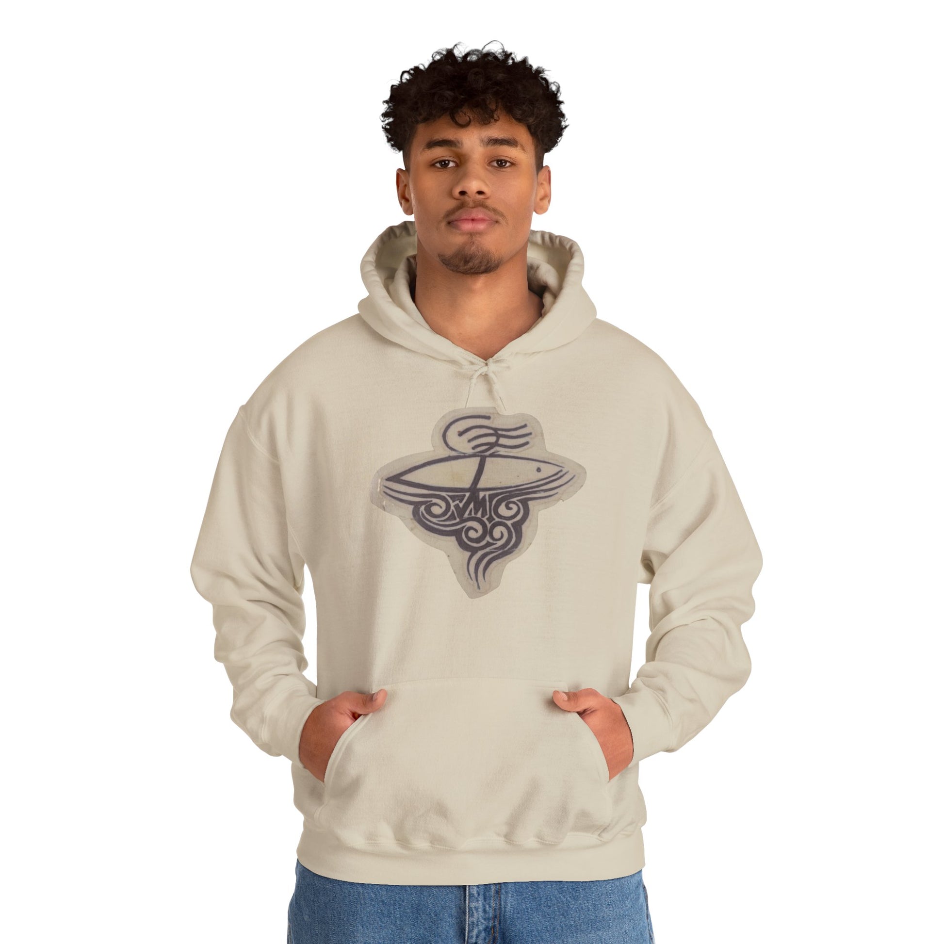 Hand-Drawn Cosmic Dream Hoodie, Perfect for Cozy Days, Unique Gift for Space Lovers, Unisex Heavy Blend Sweatshirt, Stylish Layering