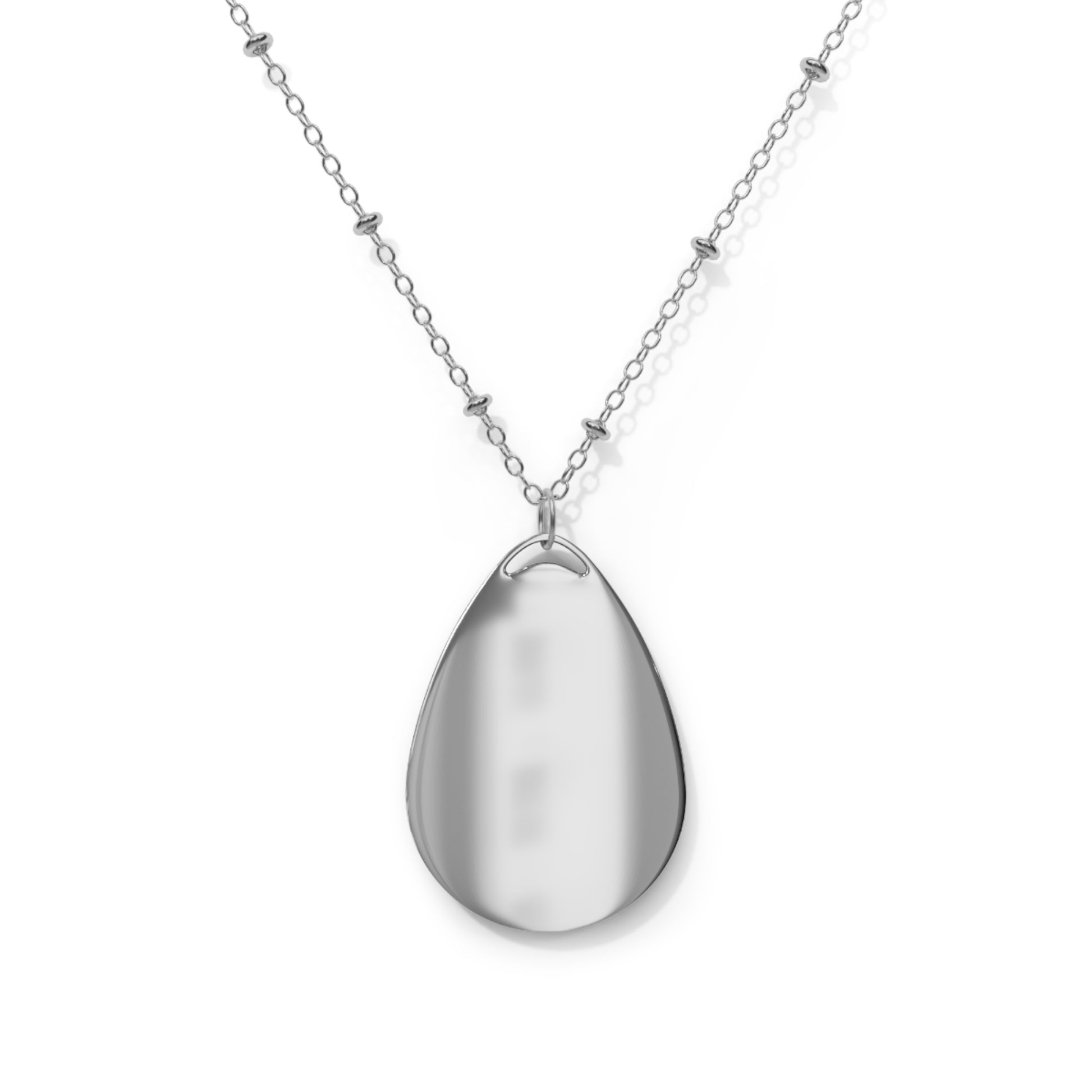 Celestial Tear Drop Necklace, Unique Oval Pendant Jewelry, Starry Night Gift for Her, Cosmic Charm Necklace, Everyday Wear Accessory