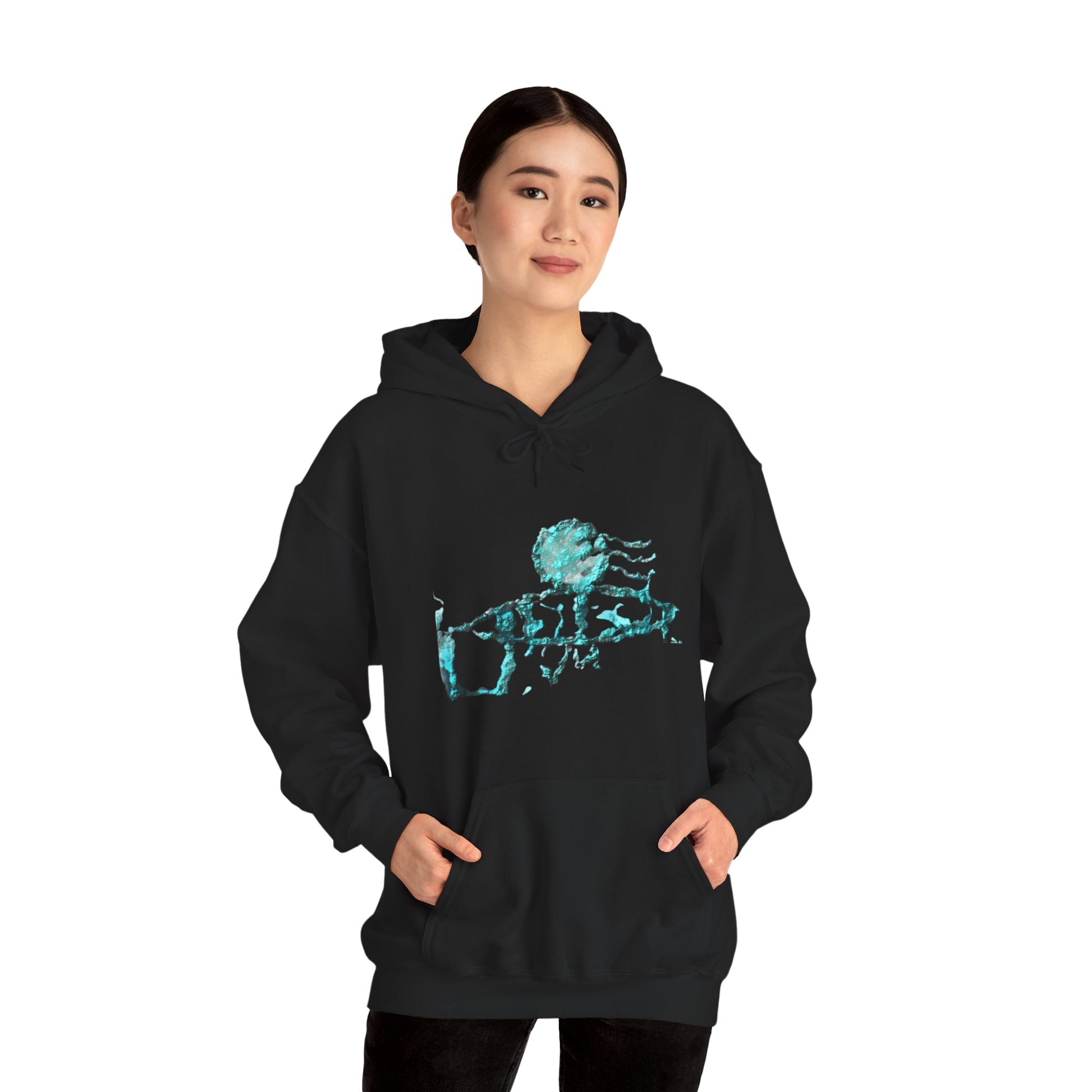 Abstract Nature-Inspired Hoodie, Comfy Sweatshirt, Cozy Gift for Nature Lovers, Meditation Gift, Earthy Aesthetic Fashion