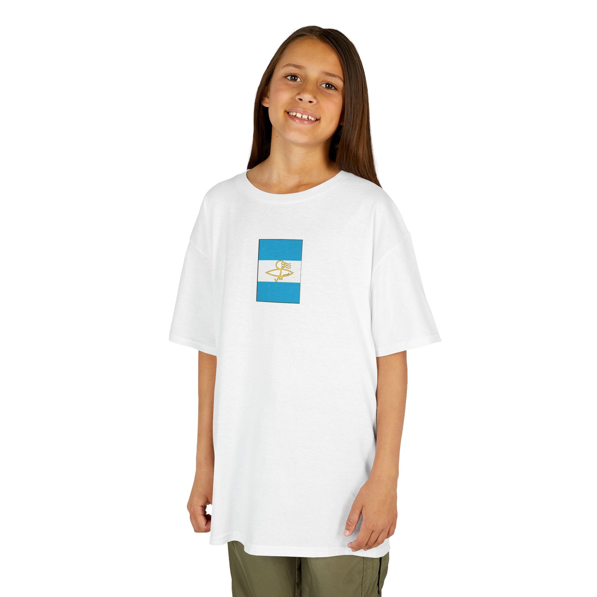 Argentinian Flag Kids Tee, Fun Summer Wear, Boys Girls T-Shirt, Birthday Gift, Vacation Trip Apparel