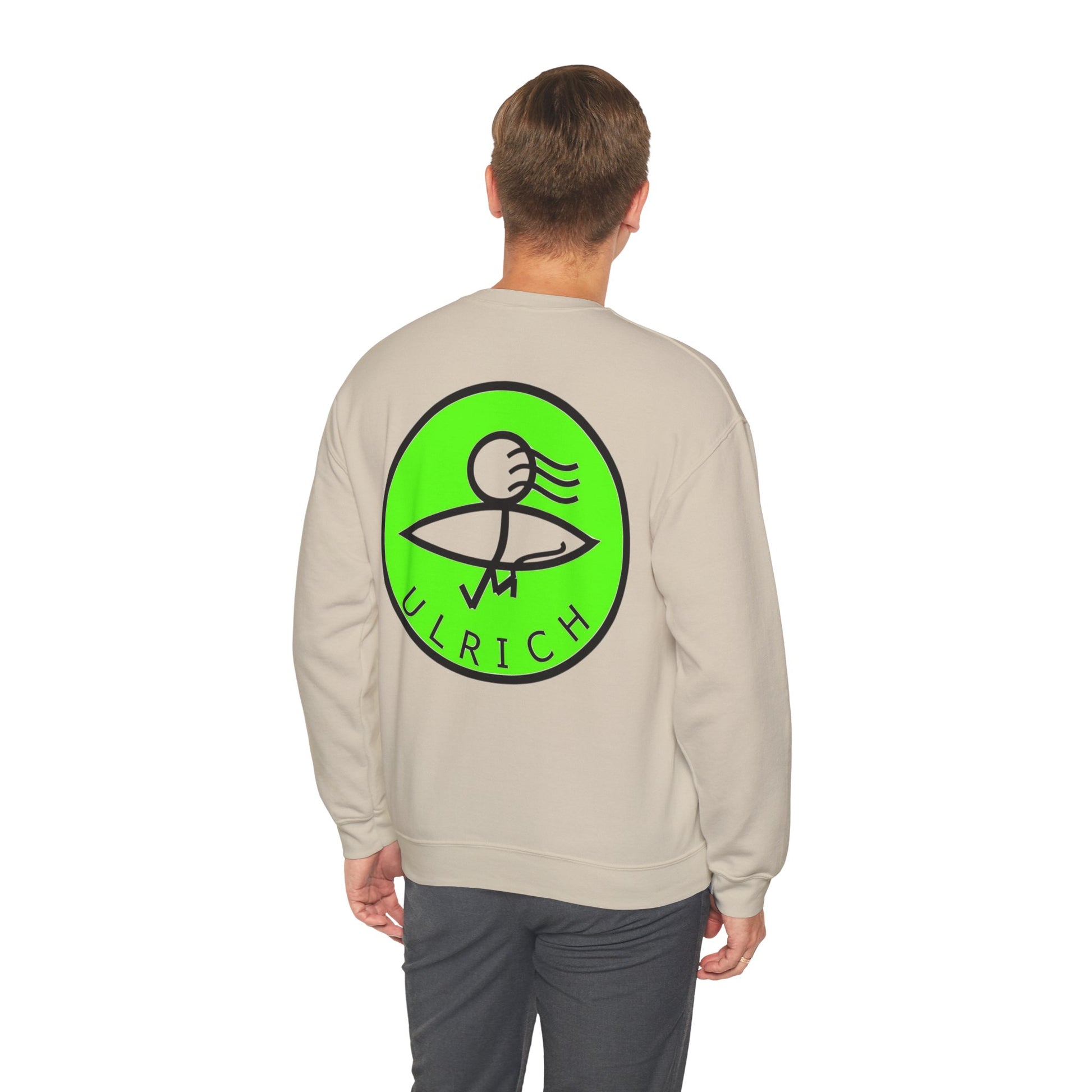 Playful Unisex Crewneck Sweatshirt with Unique Graphic Design