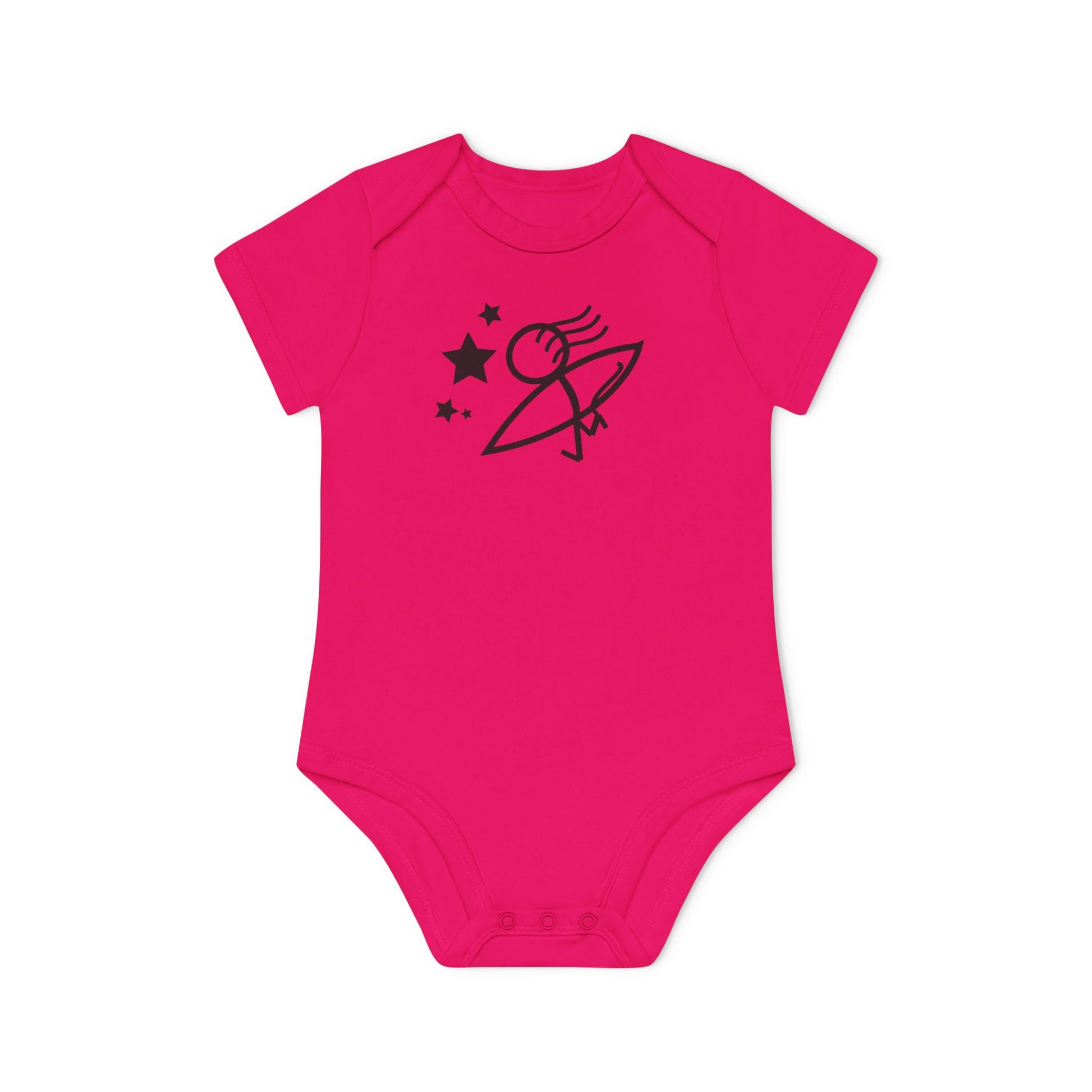 Cute Organic Baby Bodysuit with Floral Design - Eco-Friendly Infant Apparel