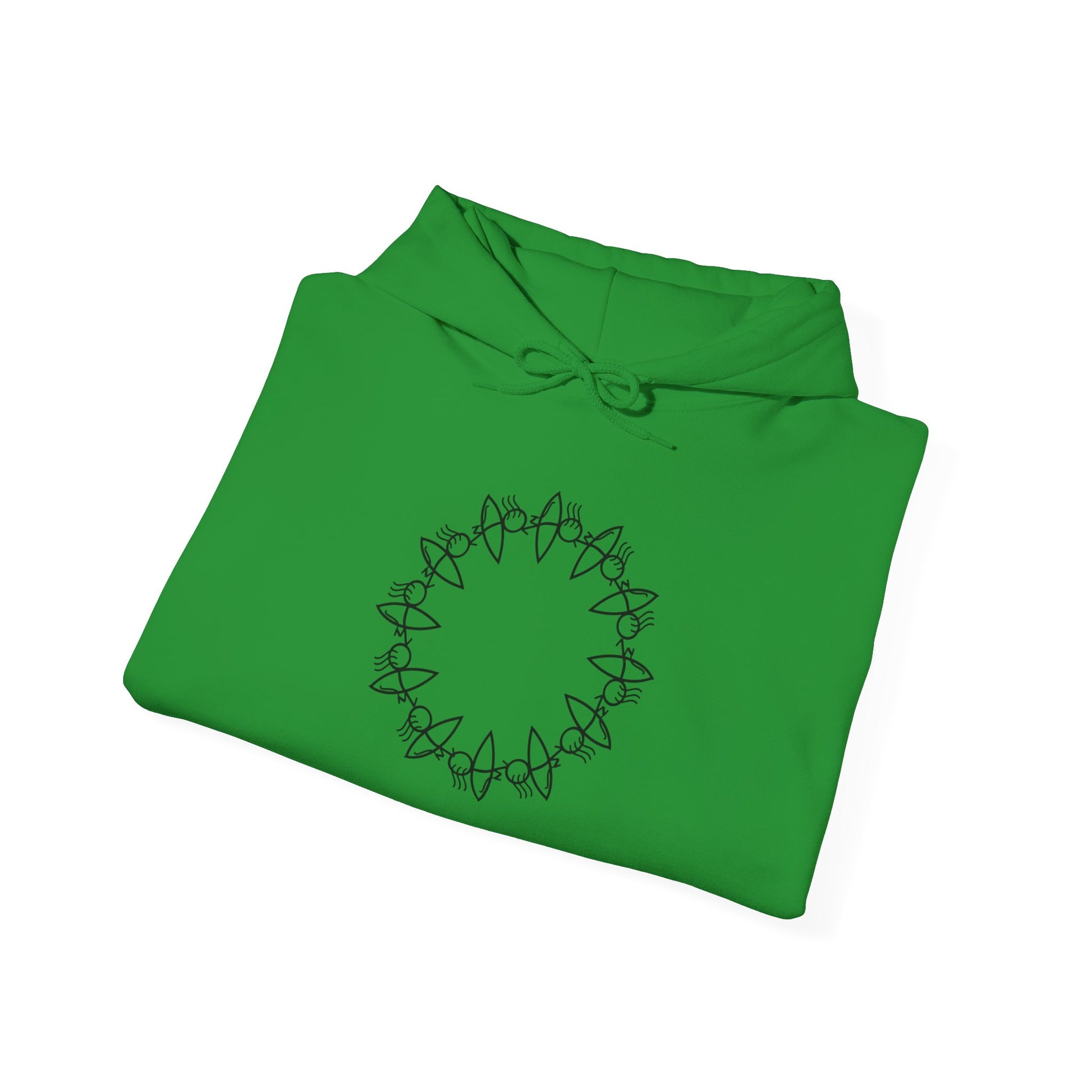 Cozy Unisex Hooded Sweatshirt with Circular Design | Perfect for Casual Wear & Gift Giving