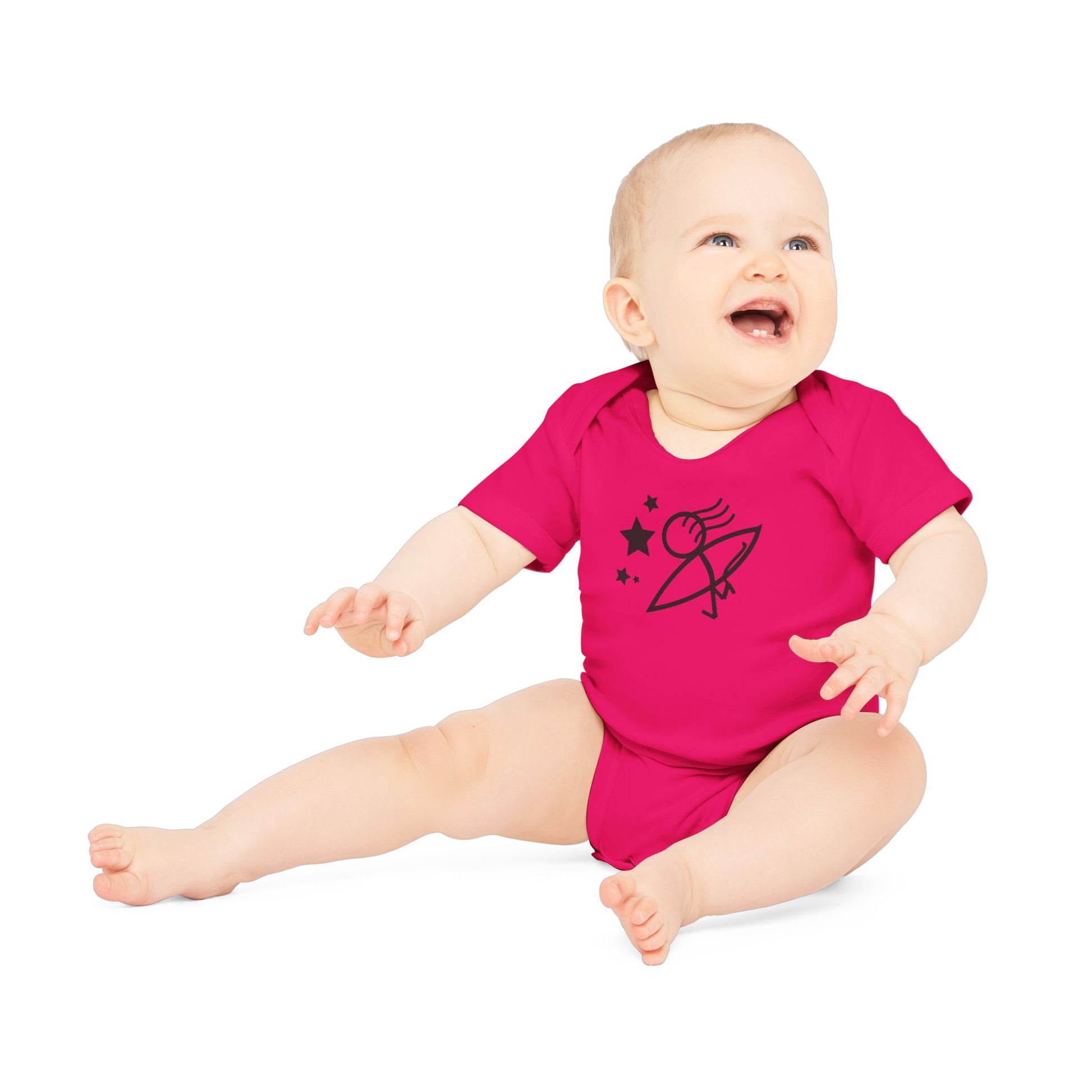 Cute Organic Baby Bodysuit with Floral Design - Eco-Friendly Infant Apparel