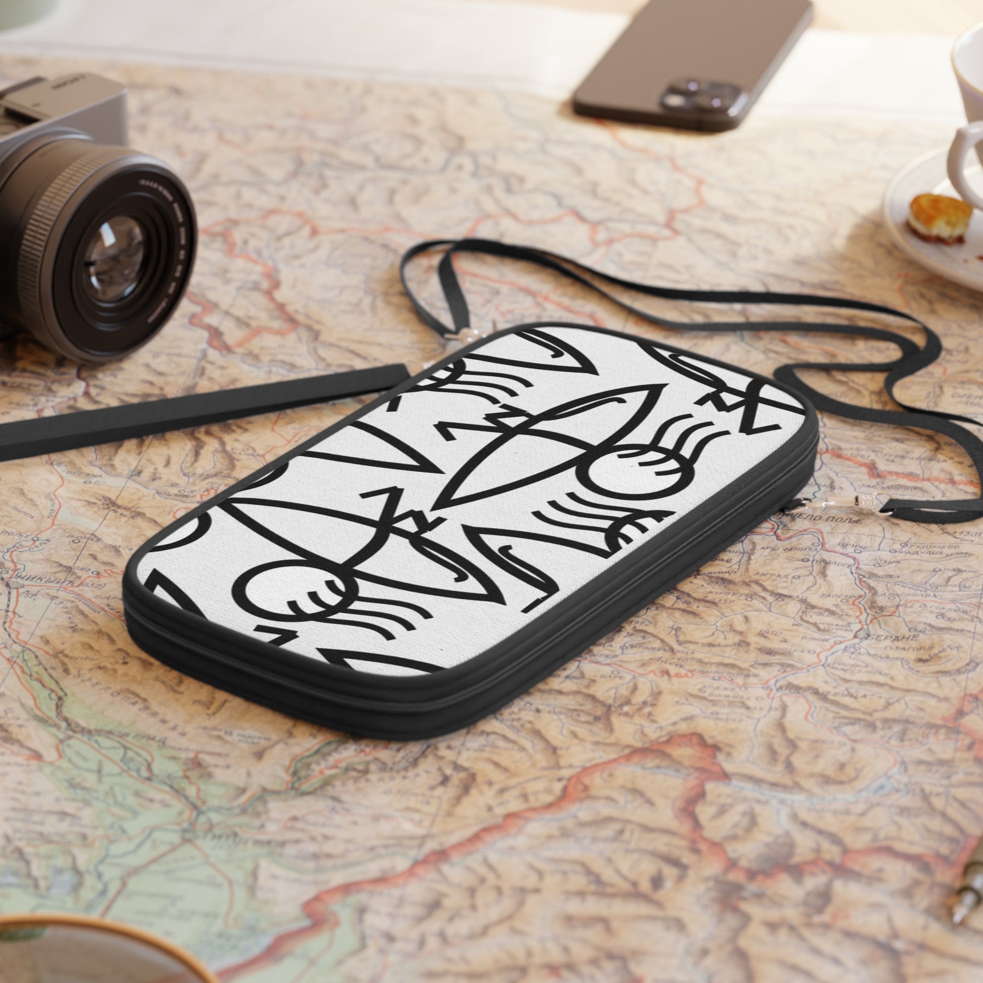 Chic Surf-Inspired Passport Wallet - Travel Organizer with Bold Designs