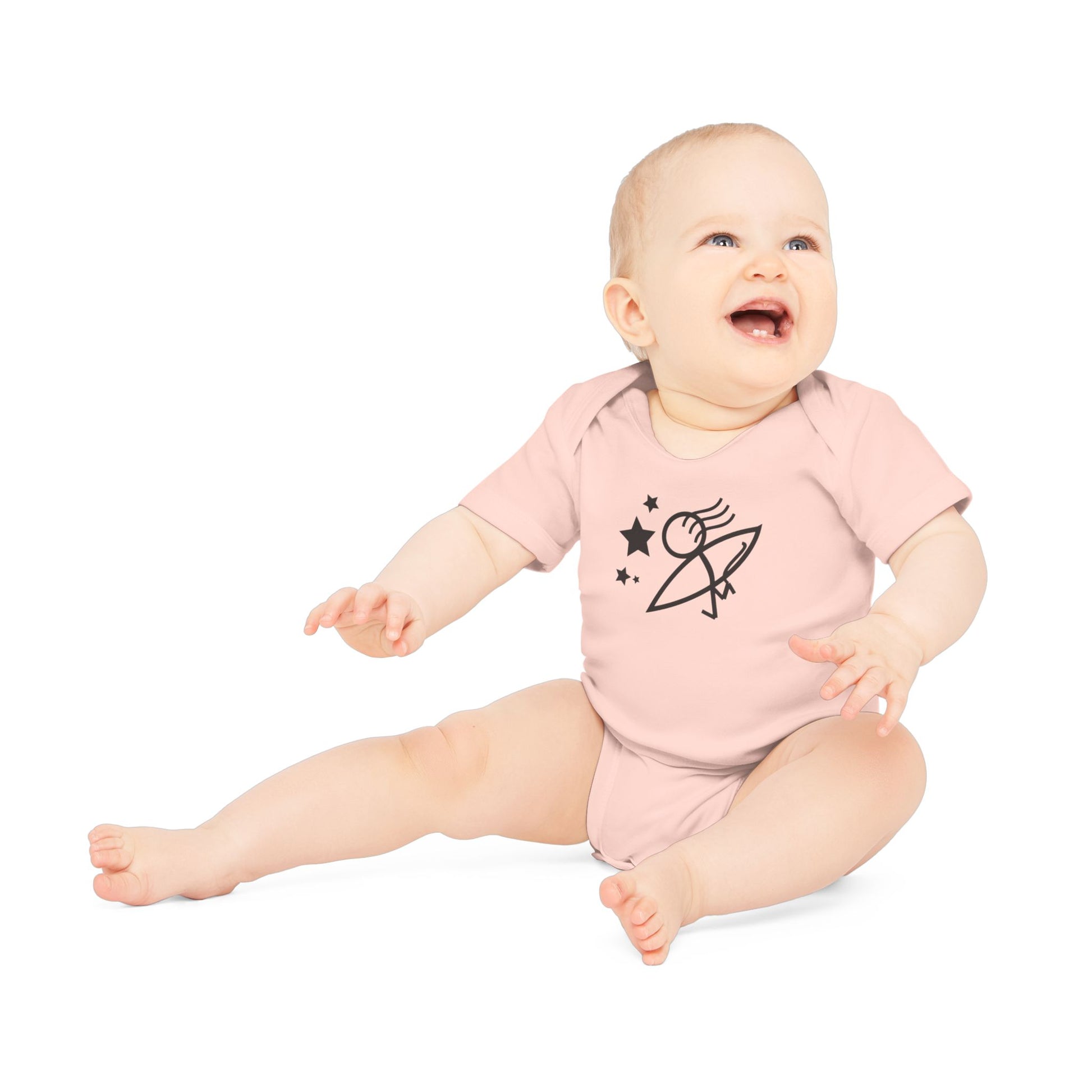 Cute Organic Baby Bodysuit with Floral Design - Eco-Friendly Infant Apparel