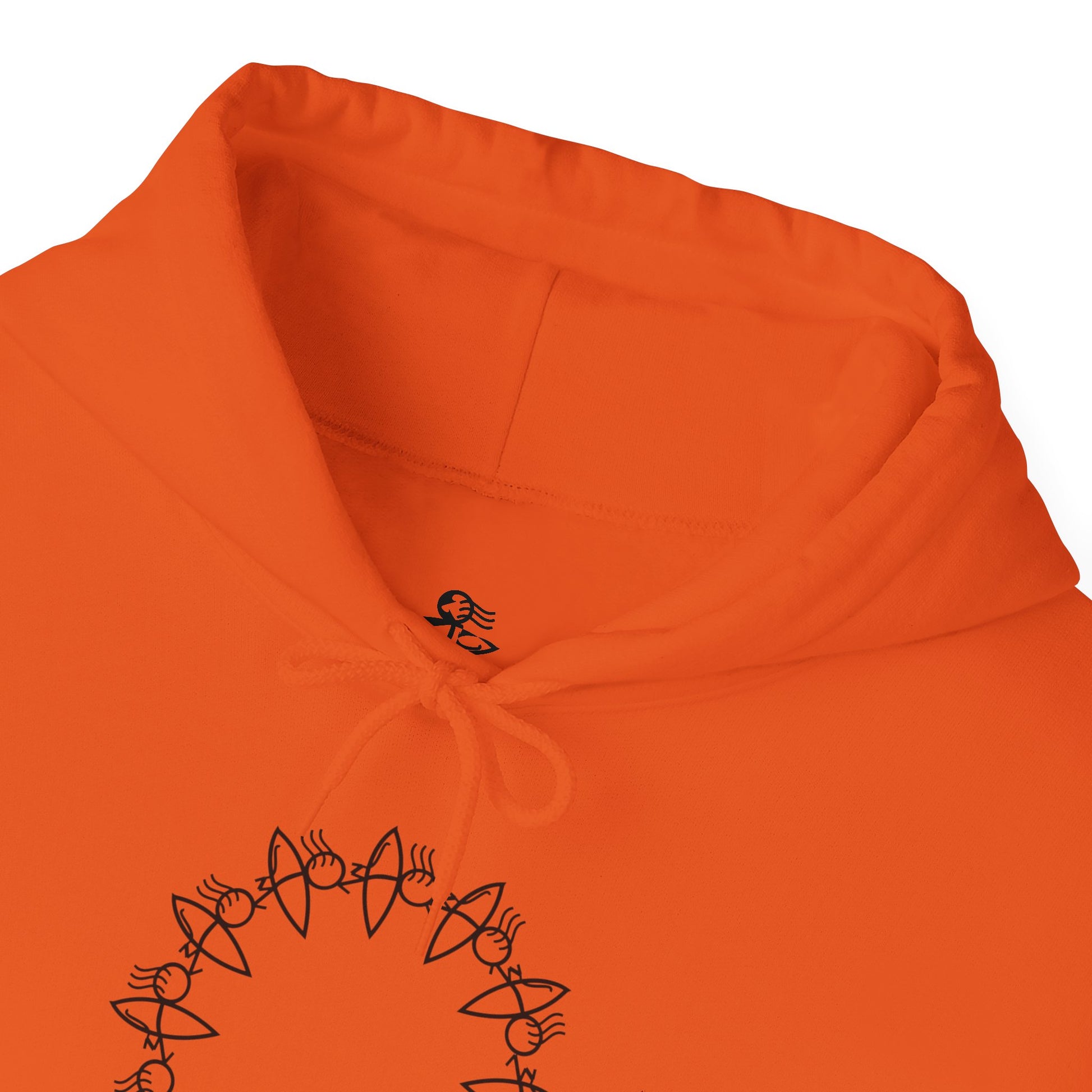 Cozy Unisex Hooded Sweatshirt with Circular Design | Perfect for Casual Wear & Gift Giving