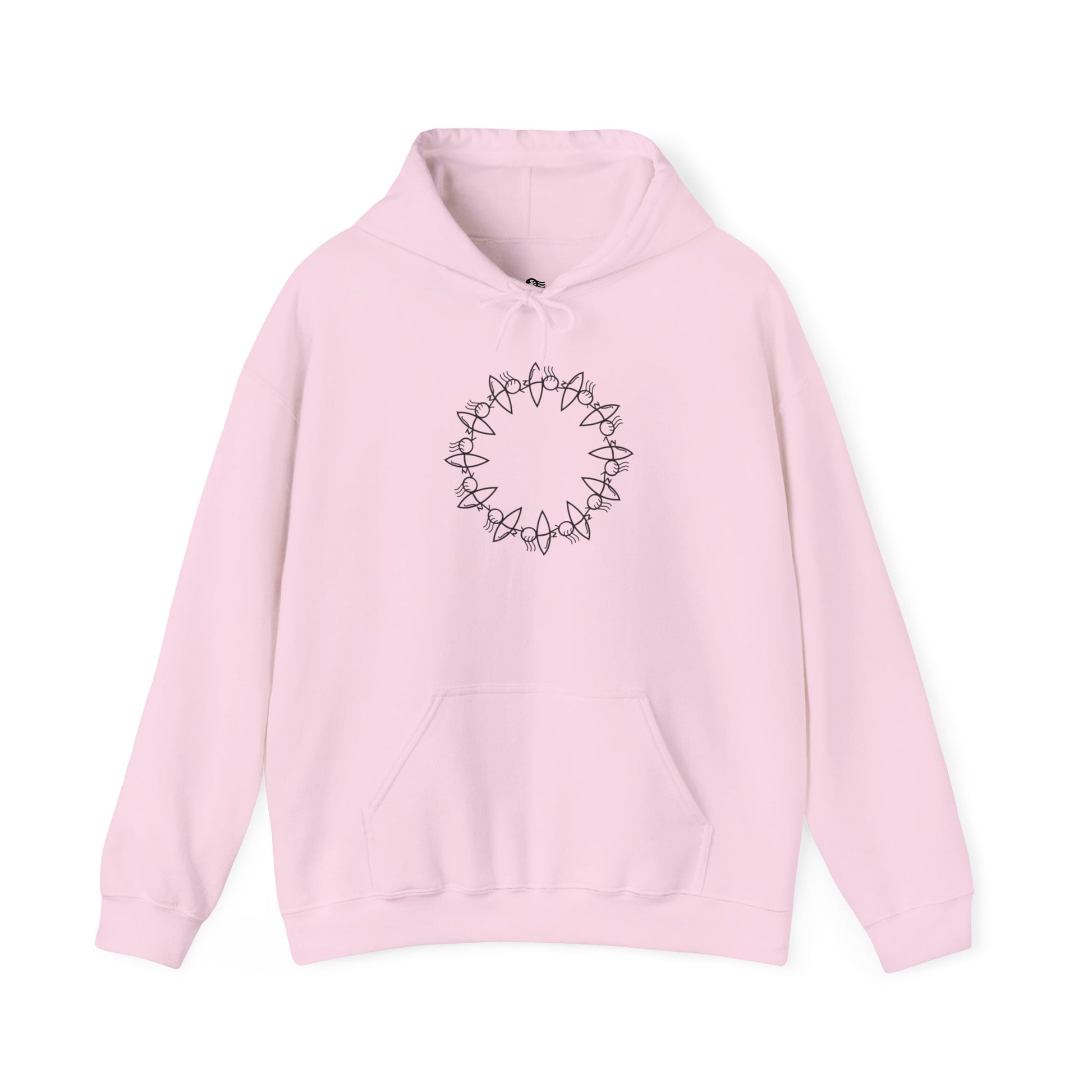 Cozy Unisex Hooded Sweatshirt with Circular Design | Perfect for Casual Wear & Gift Giving
