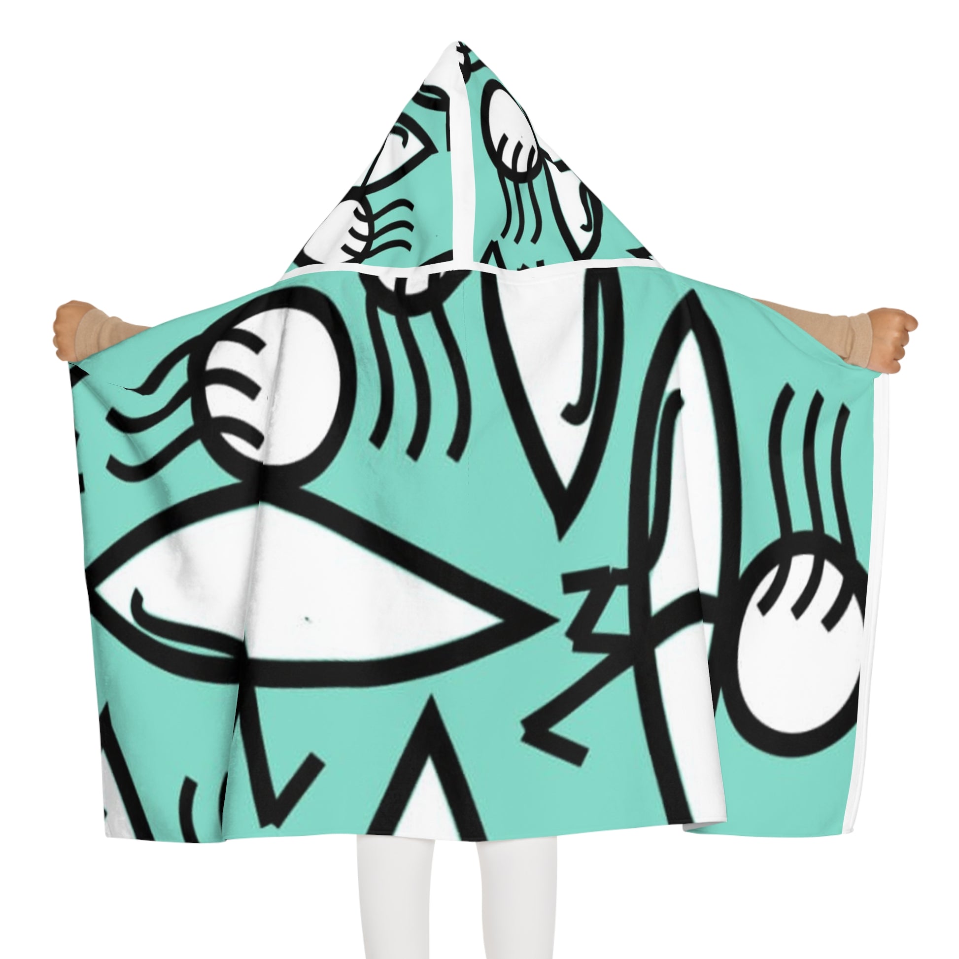 Surfing Fun Youth Hooded Towel | Beach Day Essential, Kids Bathing, Pool Party Gift, Summer Swimwear, Fun Design