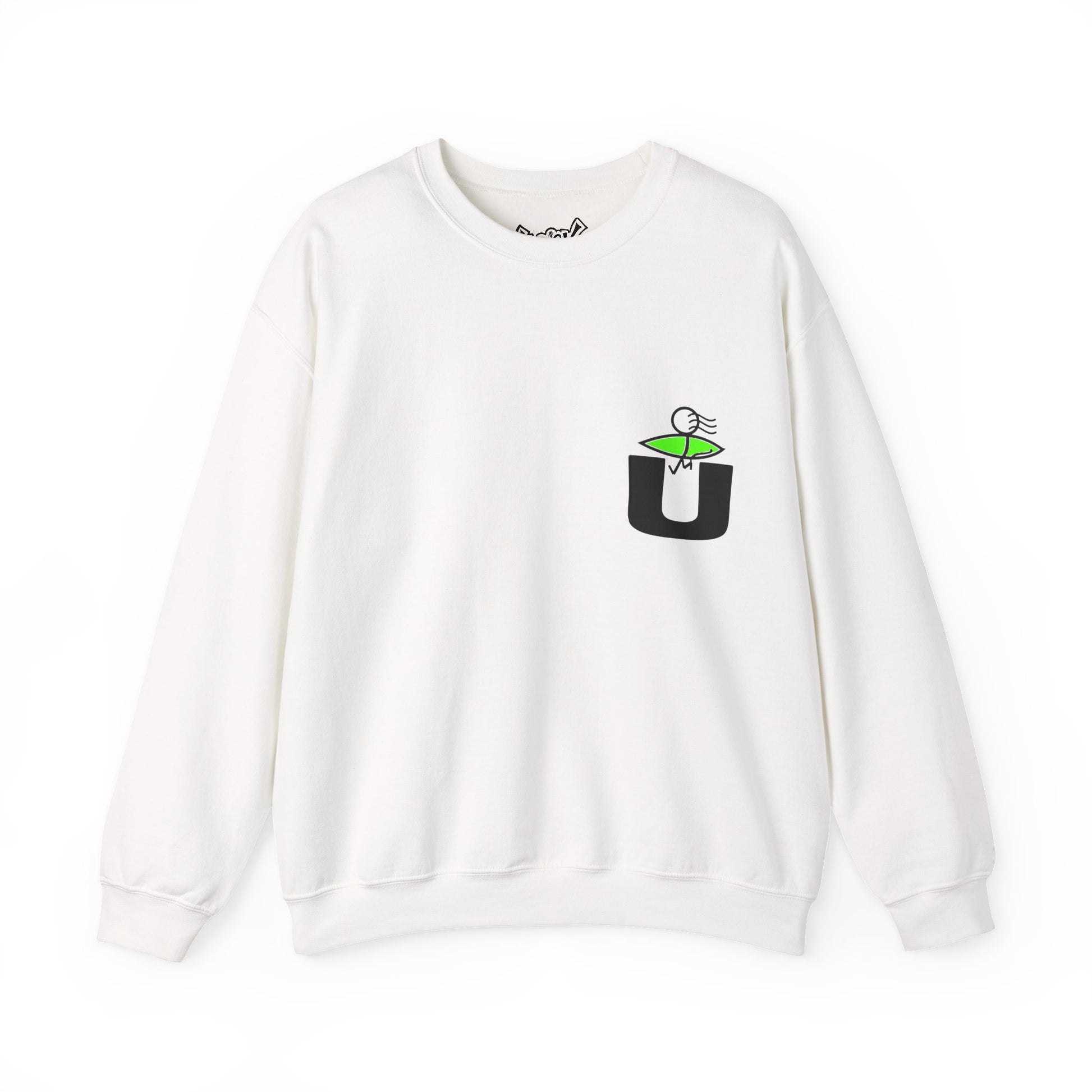 Playful Unisex Crewneck Sweatshirt with Unique Graphic Design