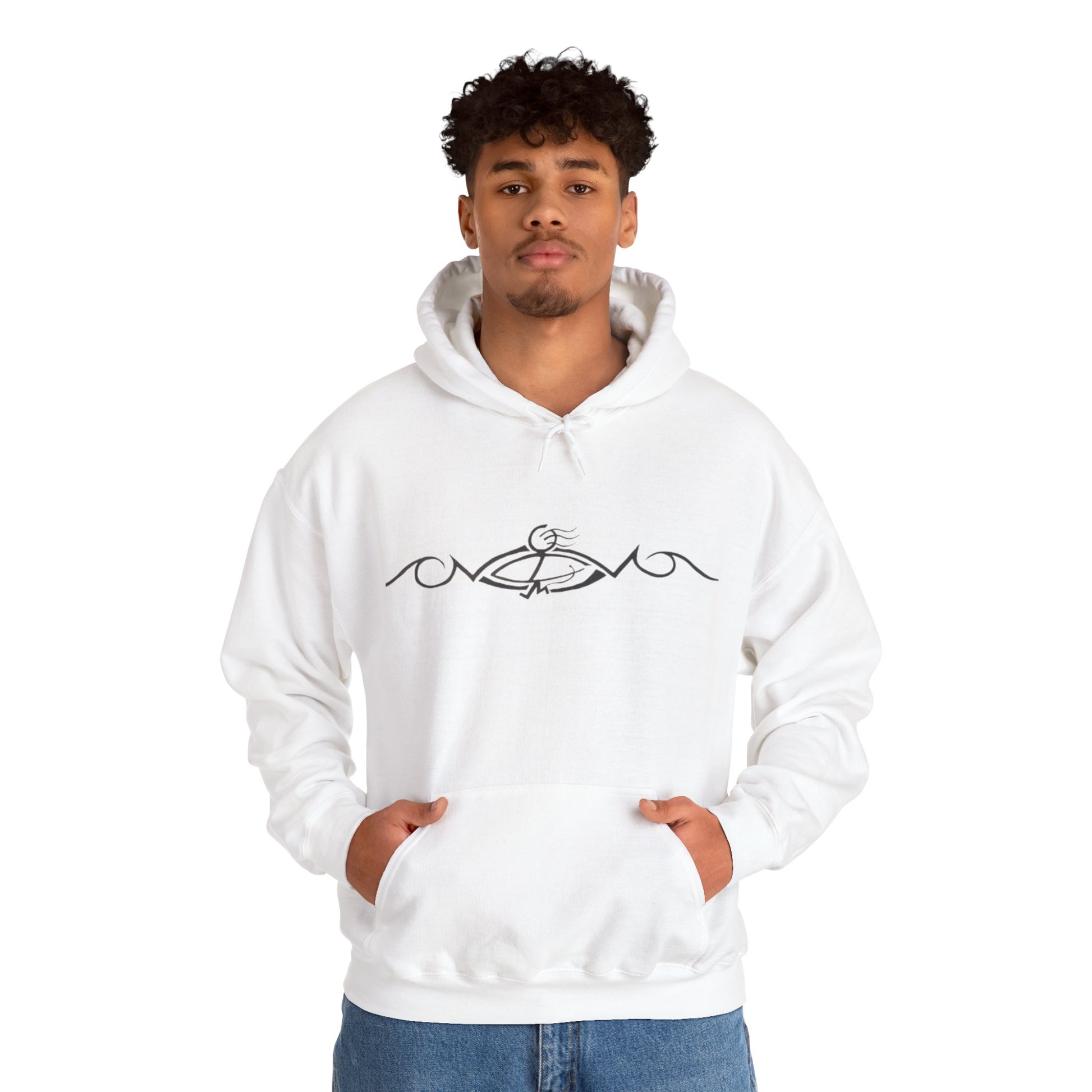 Minimalist Artistic Hooded Sweatshirt, Loungewear, Cozy Gift, Casual Wear, Unisex Fashion, Birthday Sweatshirt