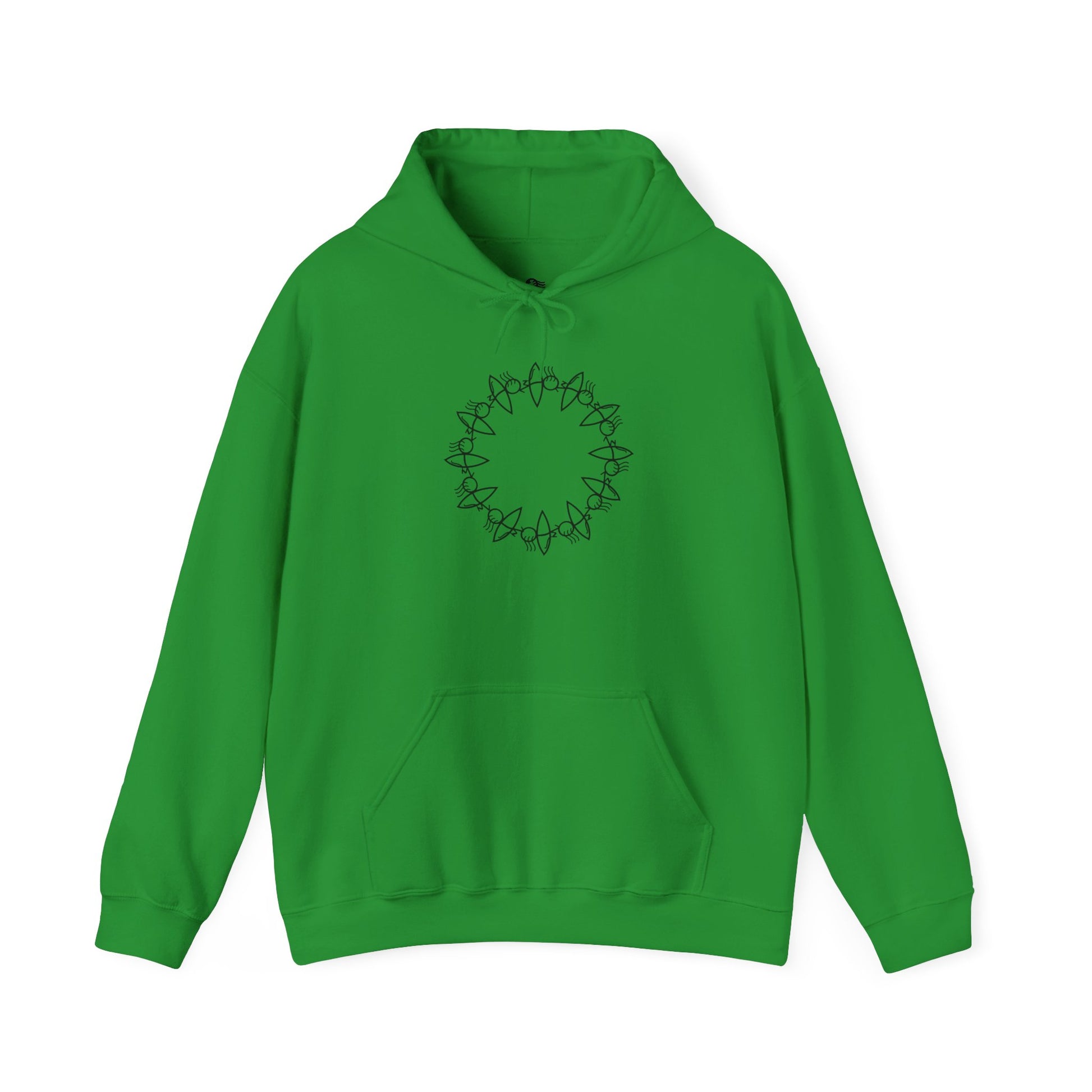 Cozy Unisex Hooded Sweatshirt with Circular Design | Perfect for Casual Wear & Gift Giving